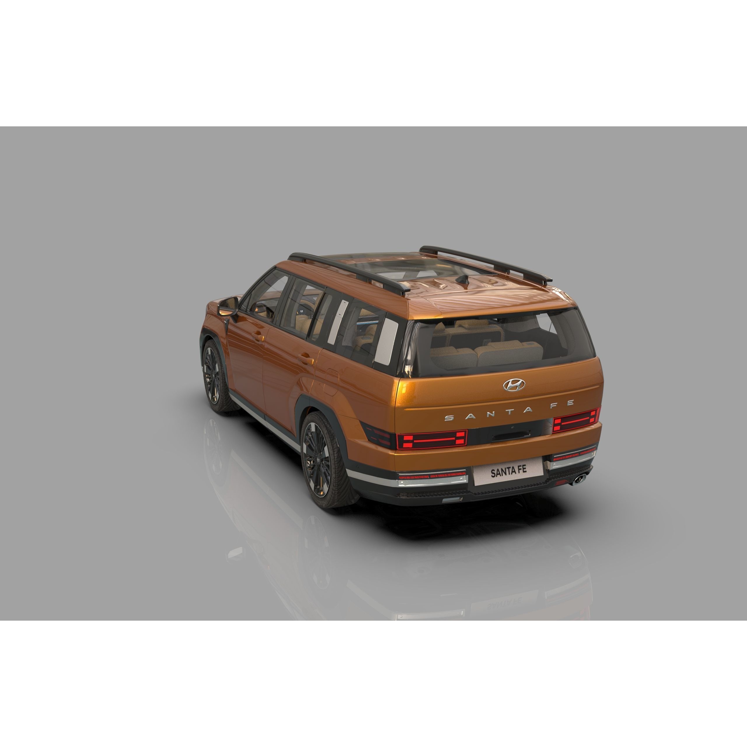 Hyundai Santa Fe 2024 - High-Poly Interior 3D Model - View 5