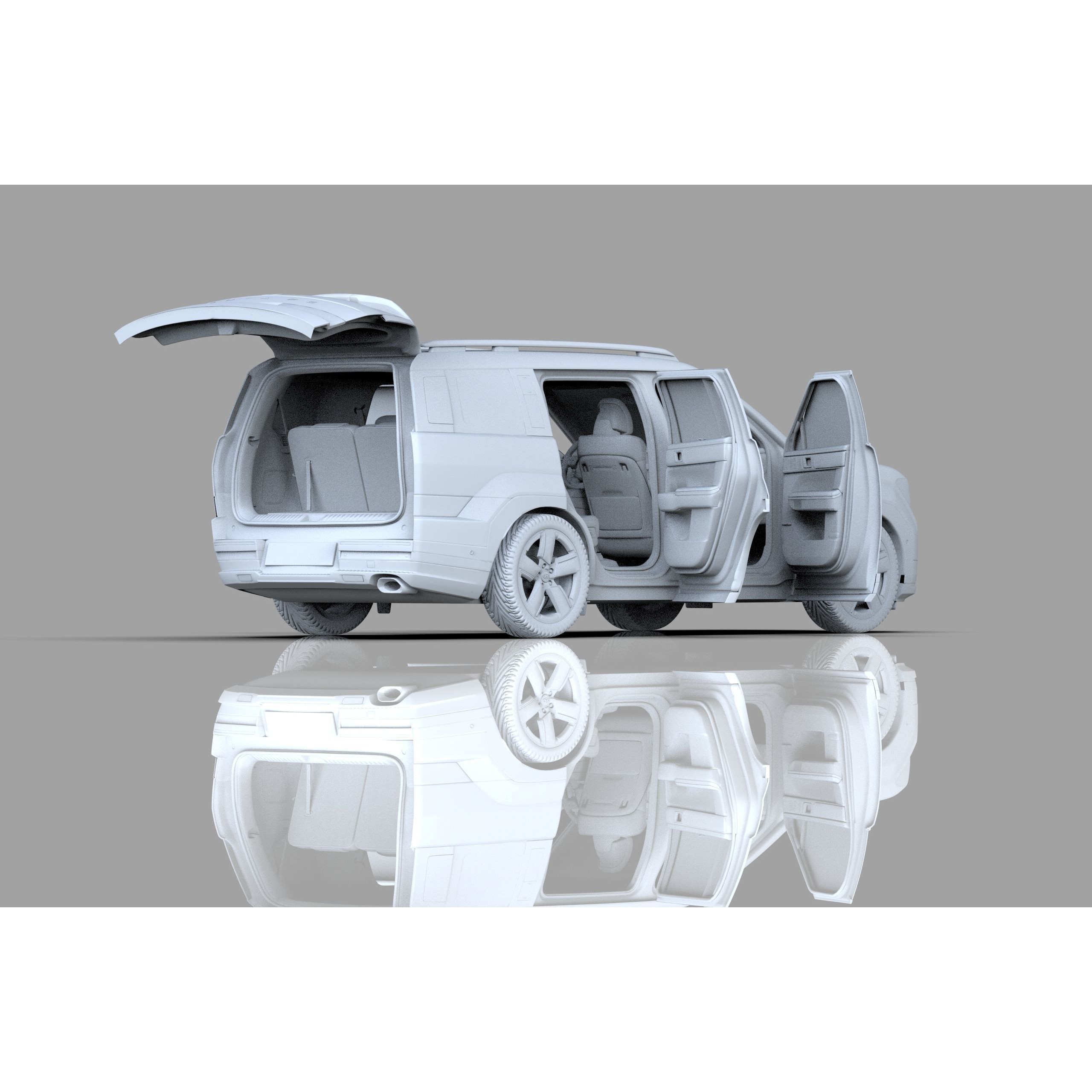 Hyundai Santa Fe 2024 - High-Poly Interior 3D Model - View 50