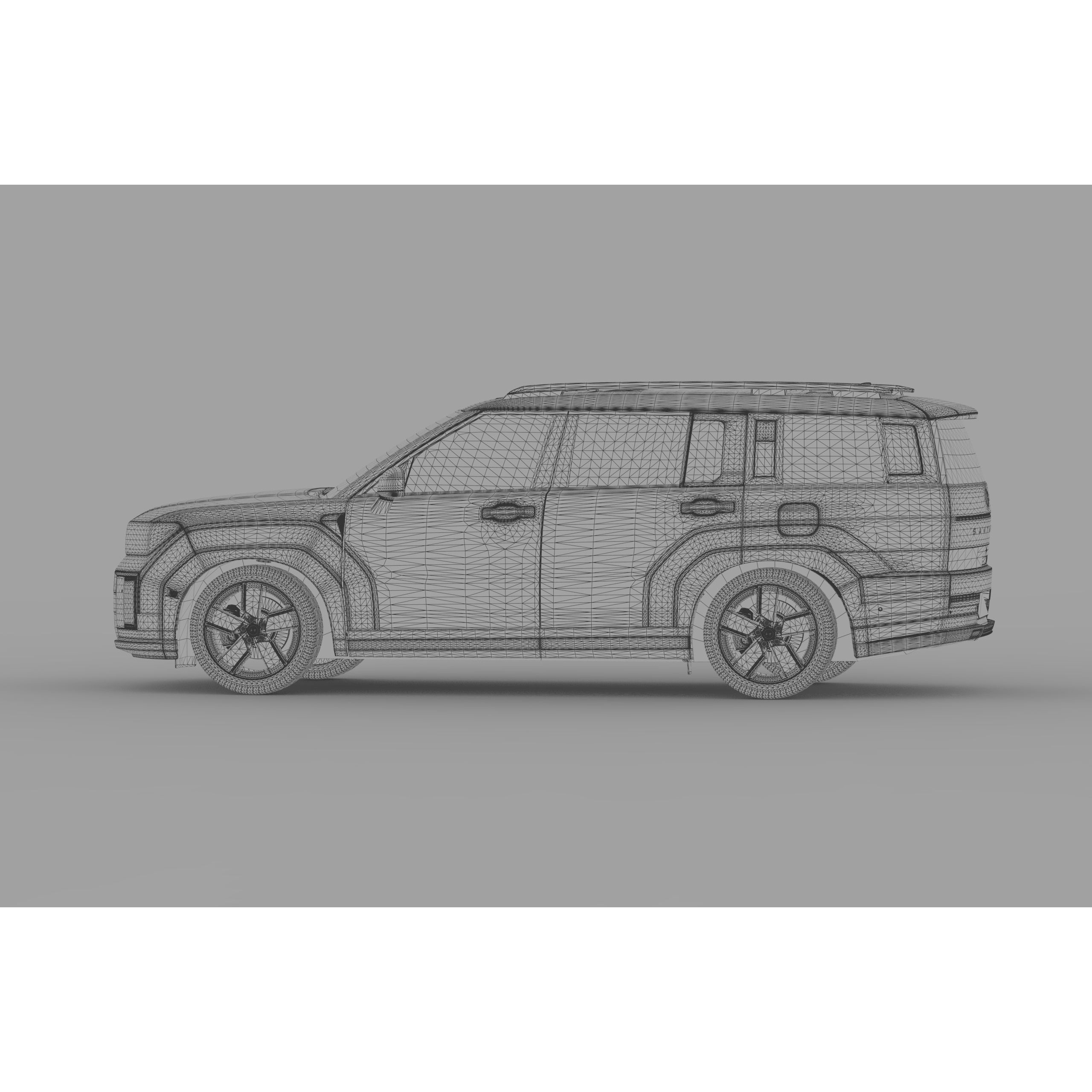 Hyundai Santa Fe 2024 - High-Poly Interior 3D Model - View 57