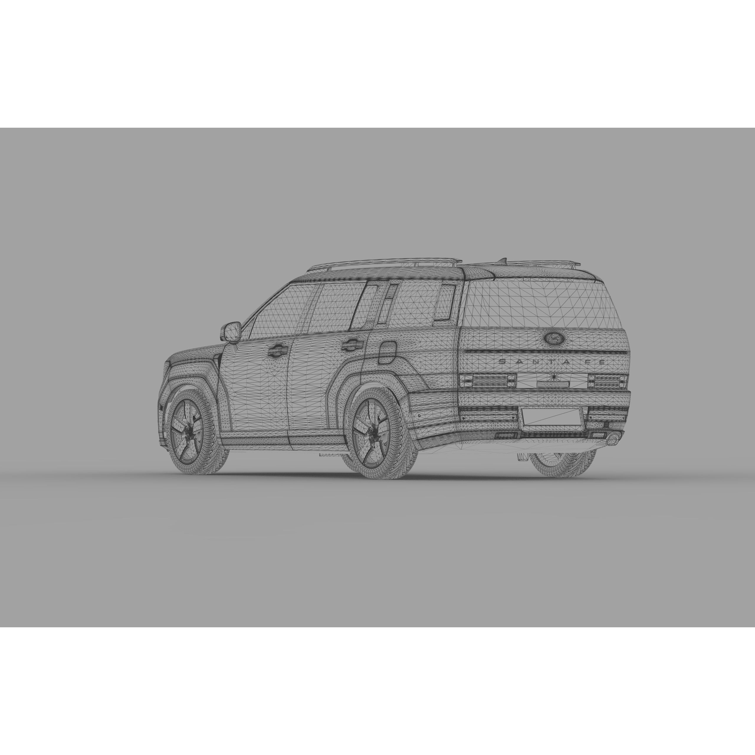 Hyundai Santa Fe 2024 - High-Poly Interior 3D Model - View 58