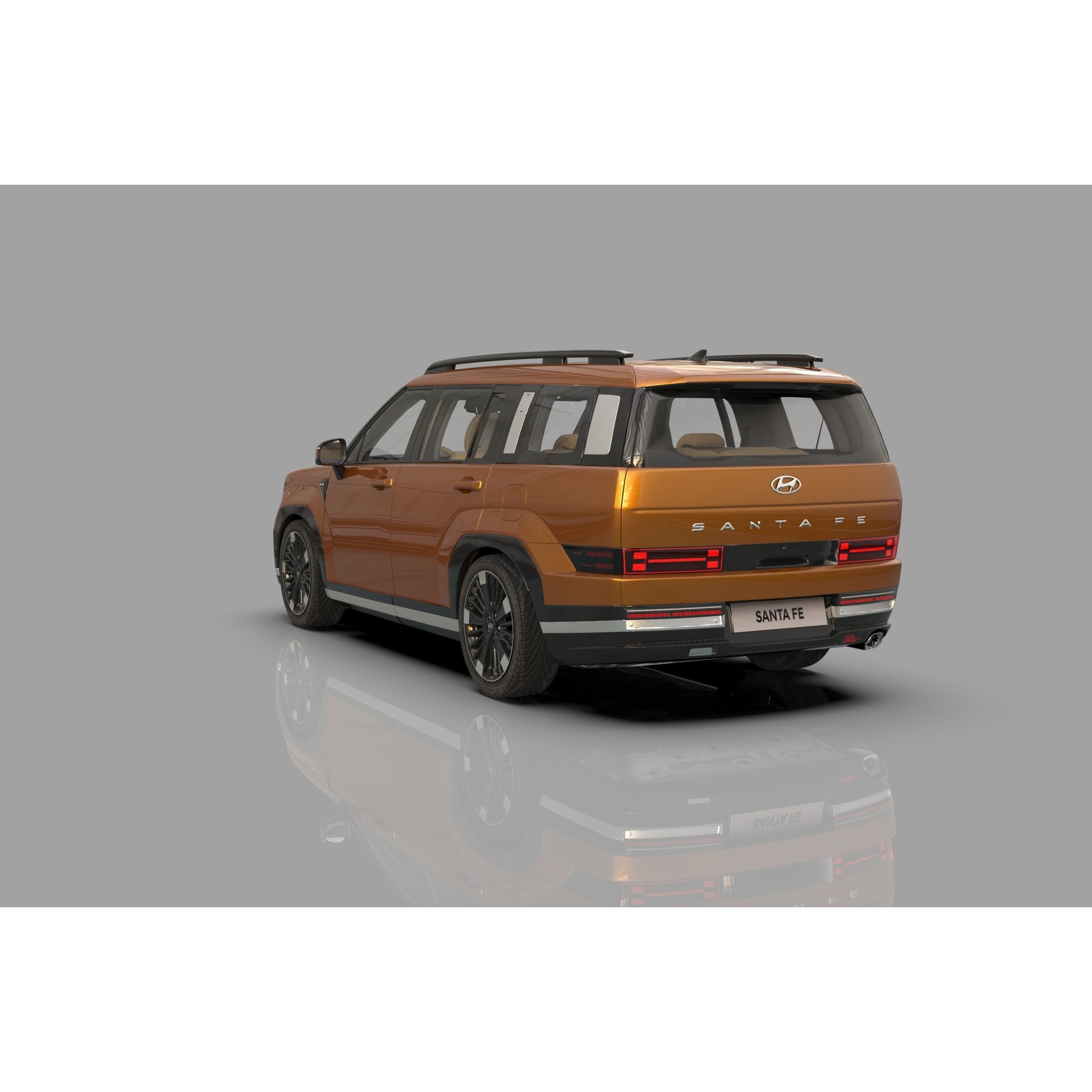 Hyundai Santa Fe 2024 - High-Poly Interior 3D Model - View 6