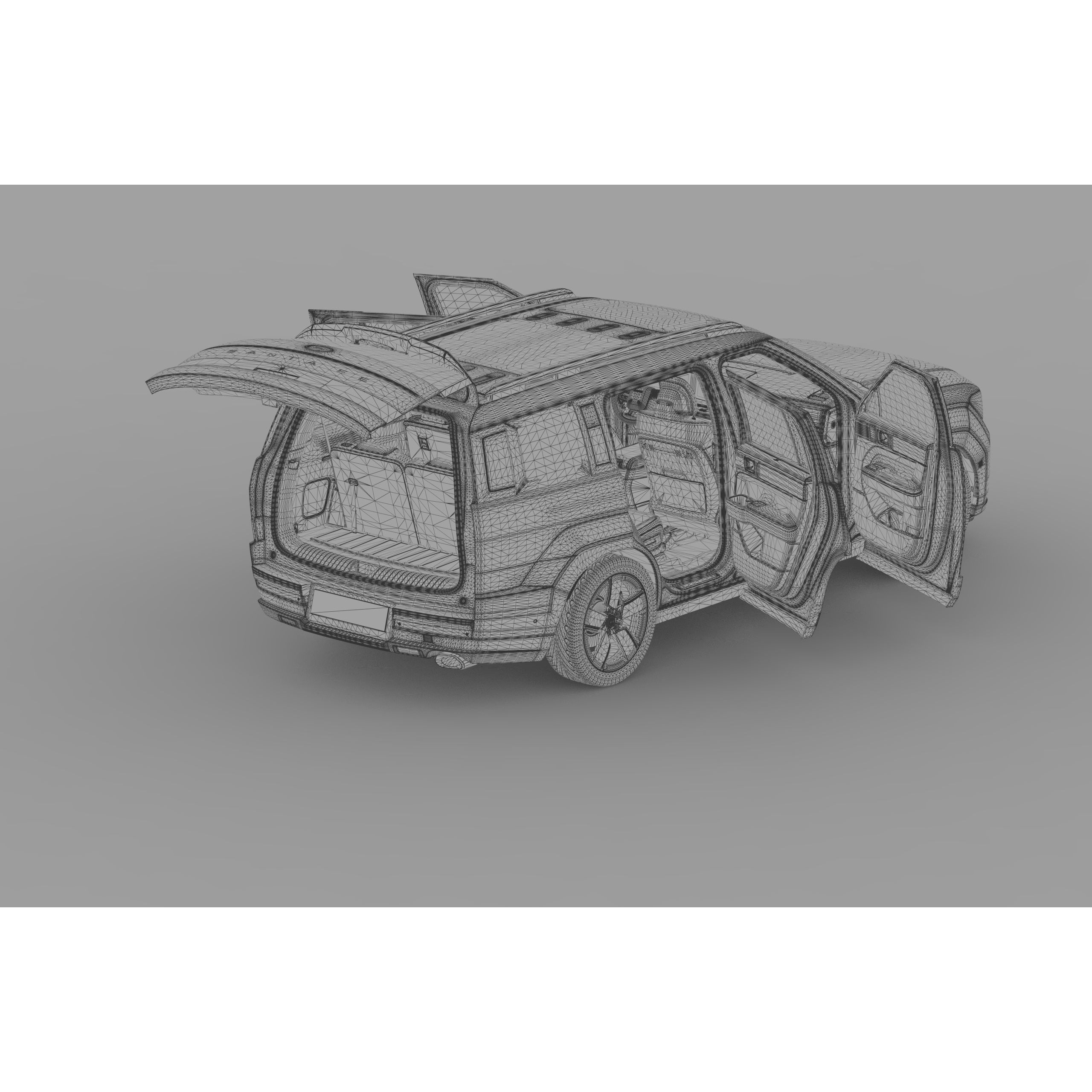 Hyundai Santa Fe 2024 - High-Poly Interior 3D Model - View 60