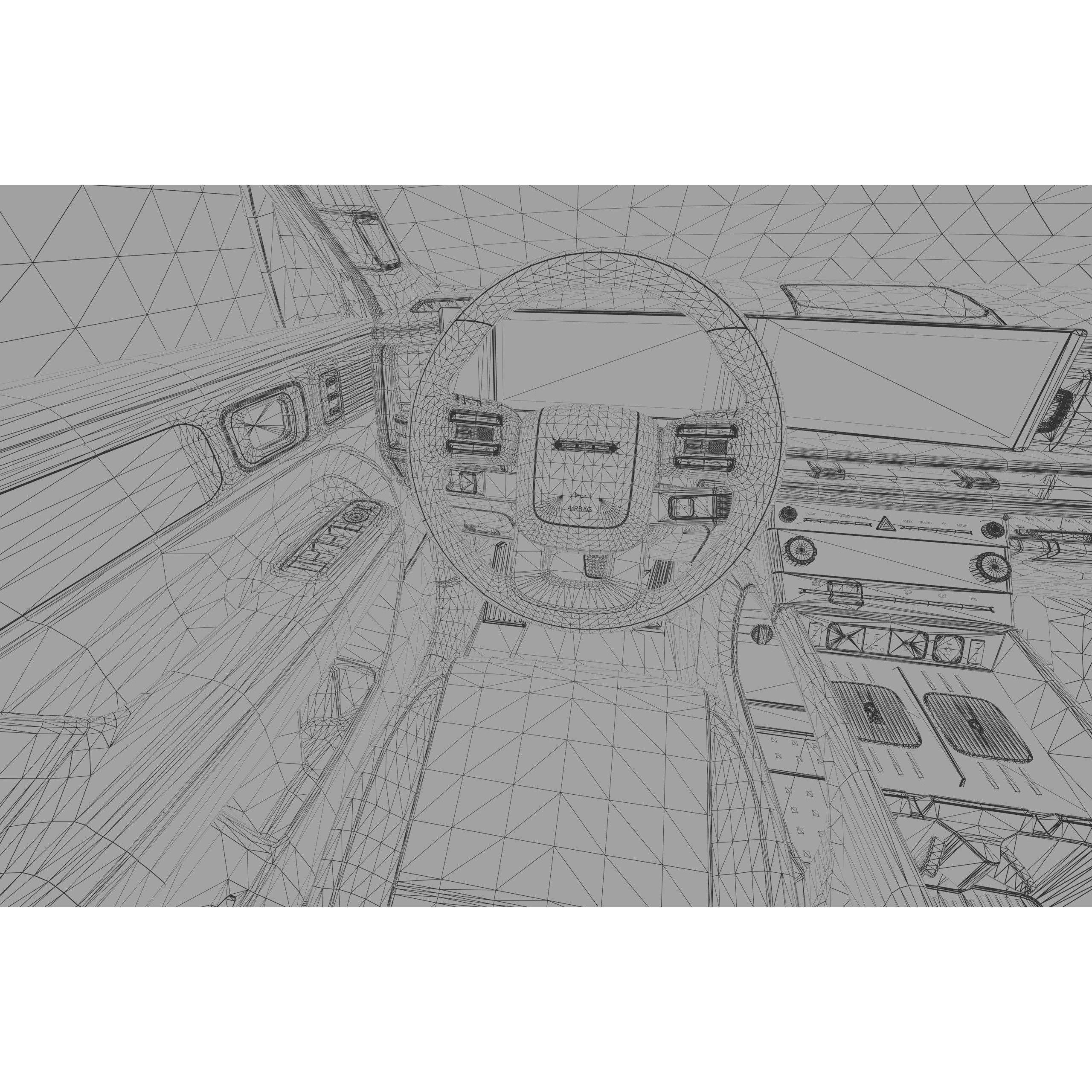 Hyundai Santa Fe 2024 - High-Poly Interior 3D Model - View 69