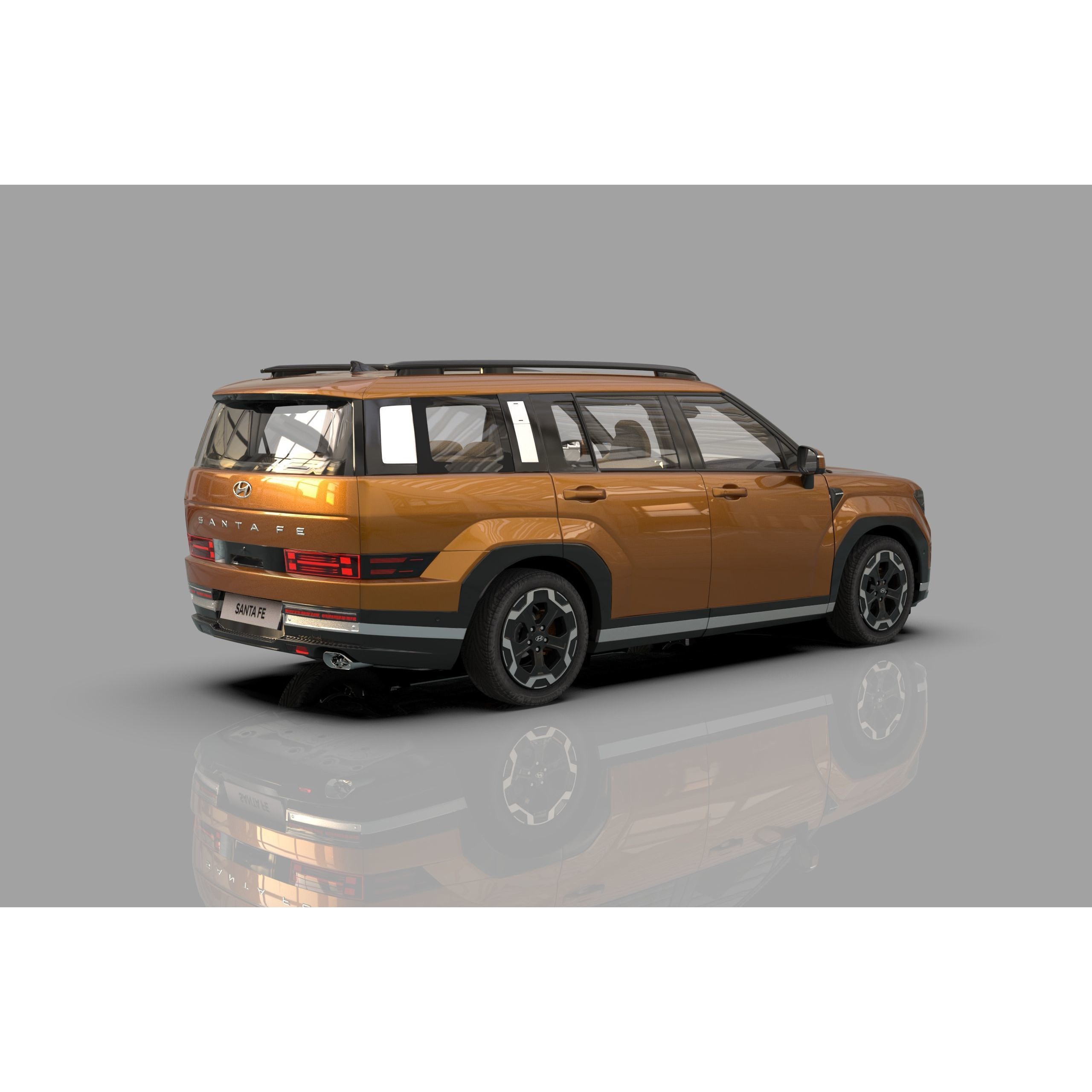 Hyundai Santa Fe 2024 - High-Poly Interior 3D Model - View 7