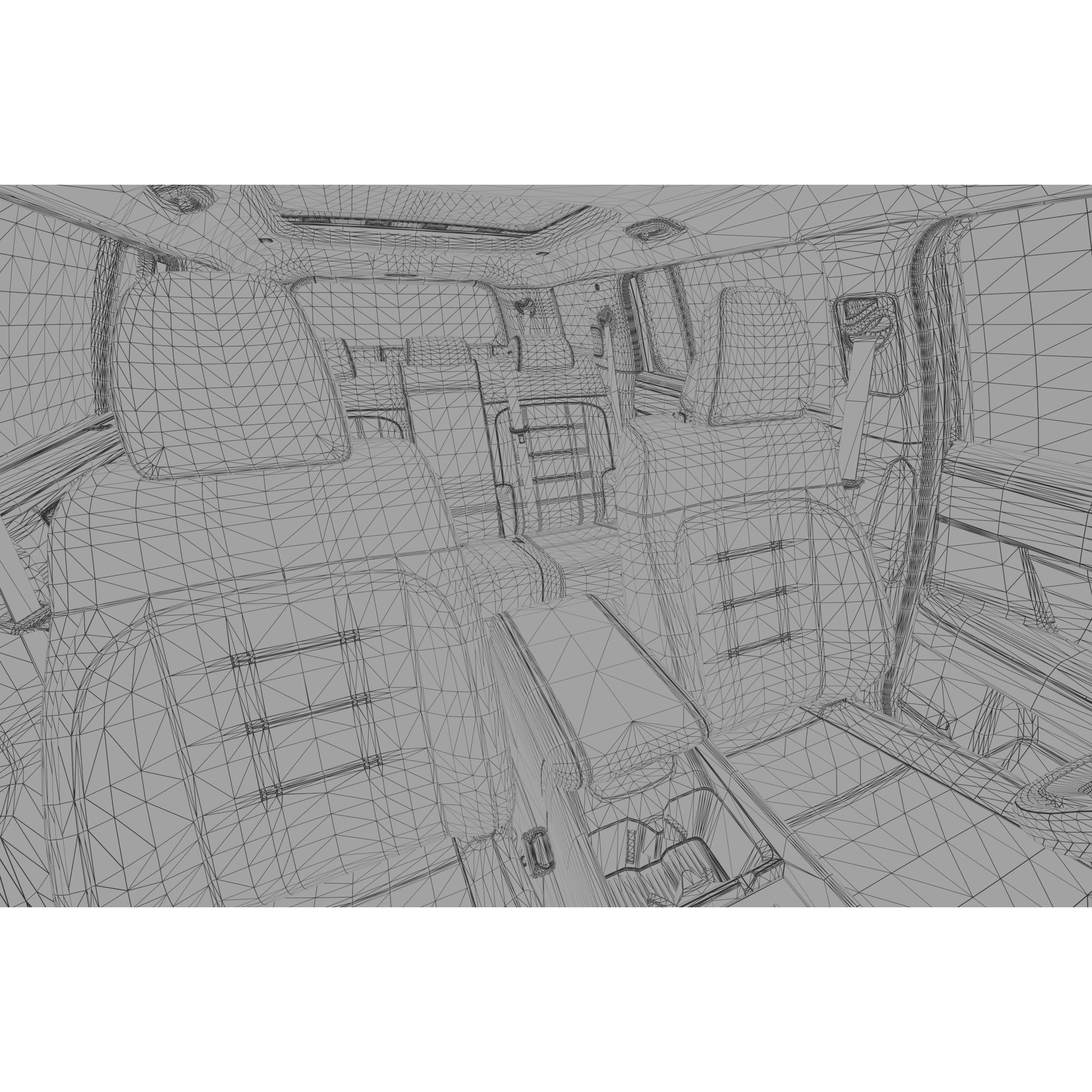 Hyundai Santa Fe 2024 - High-Poly Interior 3D Model - View 70