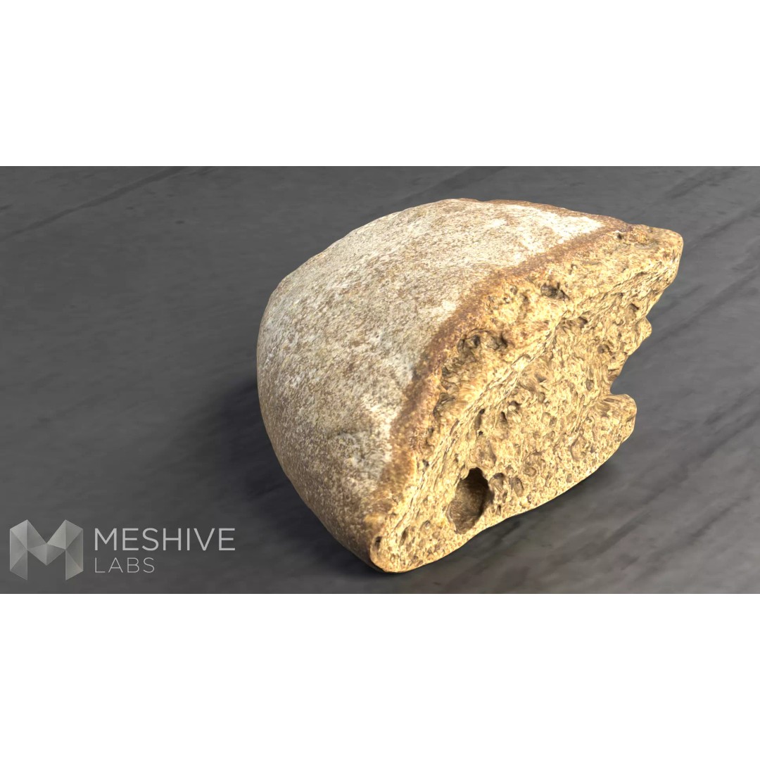 Artisan Rye Bread 3D Model – PBR Low-Poly Game Asset, FBX/Blender - View 3