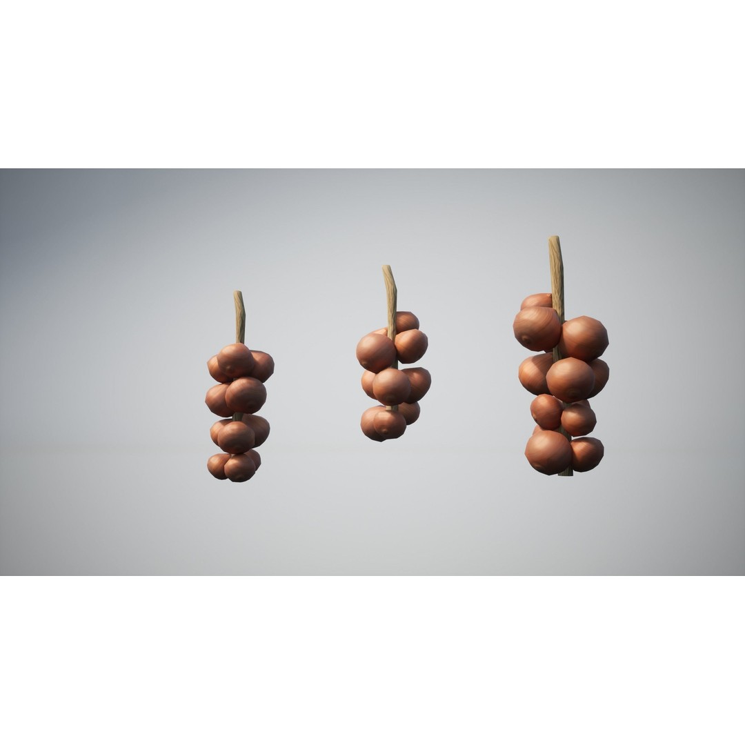 Onion 3D Model – Low Poly Game-Ready Asset with PBR Textures - View 3