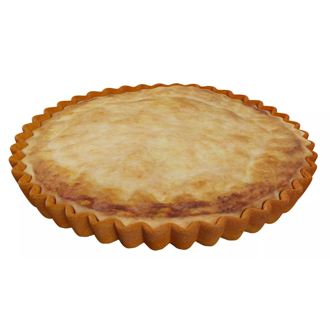 Apple Pie 3D Model – High Quality Photo Real Dessert Asset, FBX, OBJ - View 2