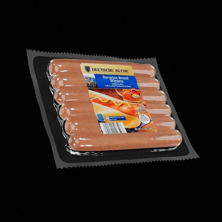 Wieners Bavarian 3D Model – High-Quality Photorealistic Food Asset, FBX - View 3