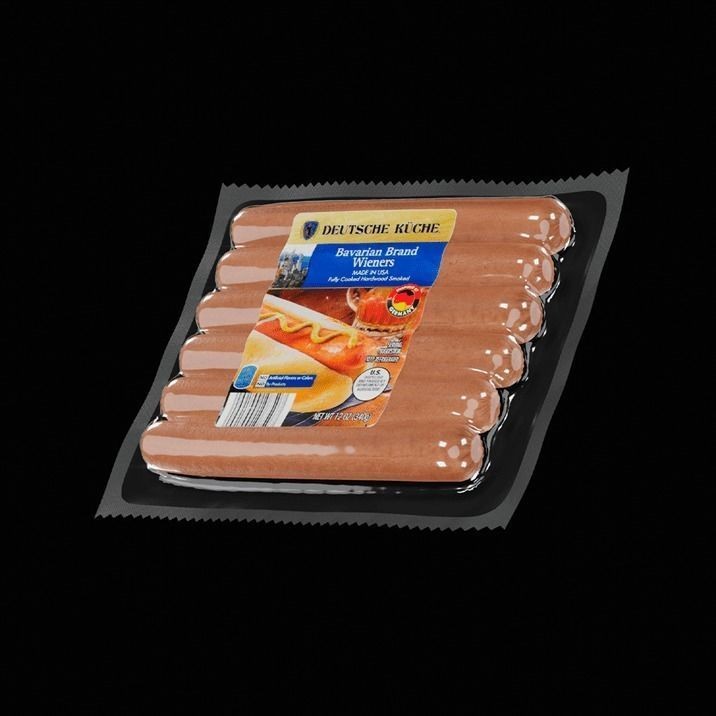 Wieners Bavarian 3D Model – High-Quality Photorealistic Food Asset, FBX - View 4