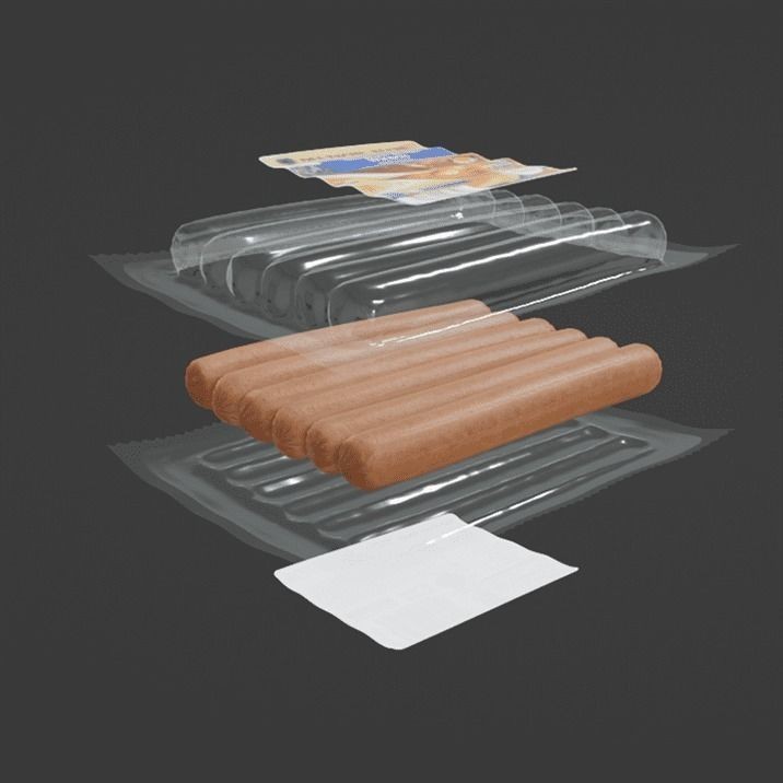 Wieners Bavarian 3D Model – High-Quality Photorealistic Food Asset, FBX - View 8