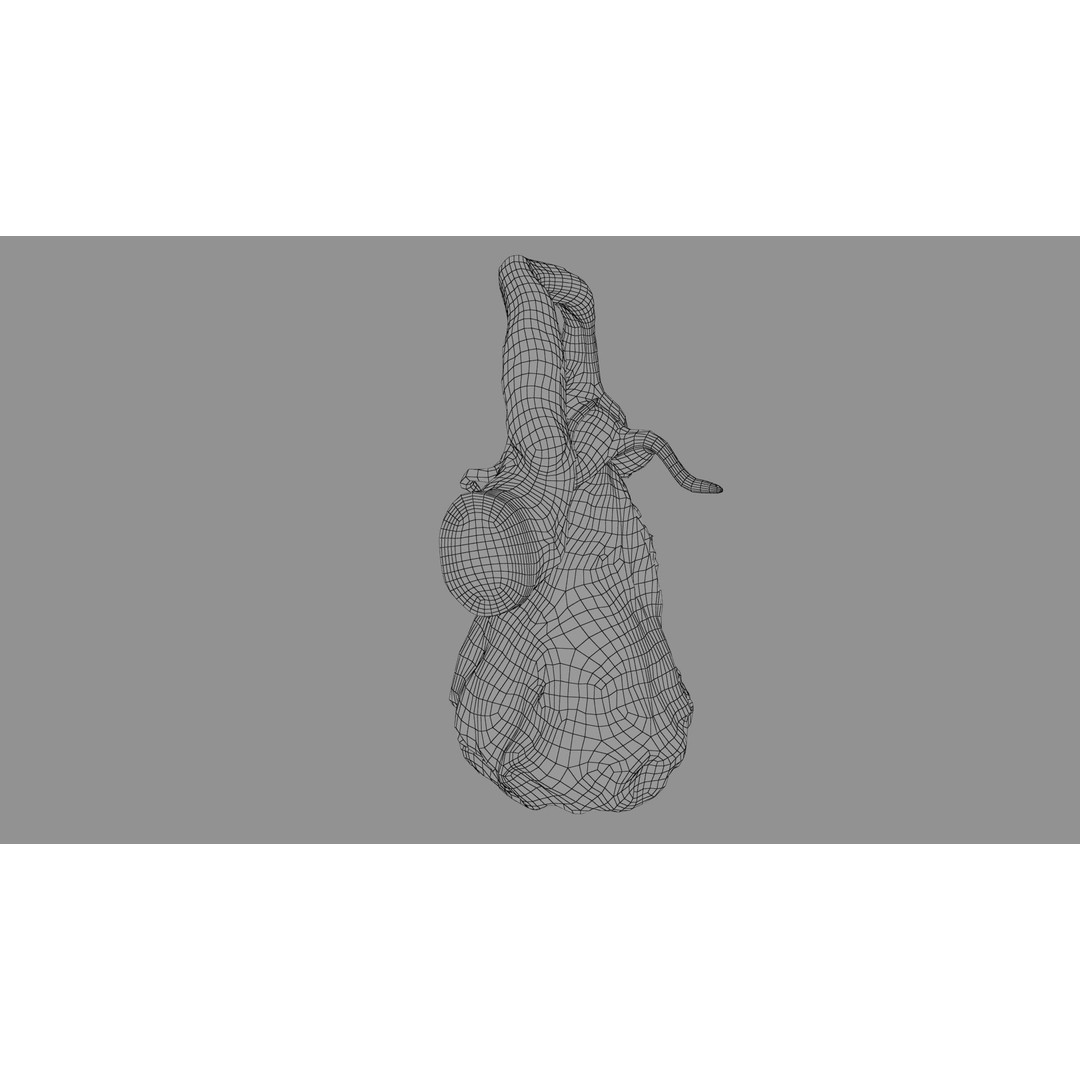 Creepy Eggplant Monster 3D Model – Low Poly PBR Game Asset, FBX - View 18