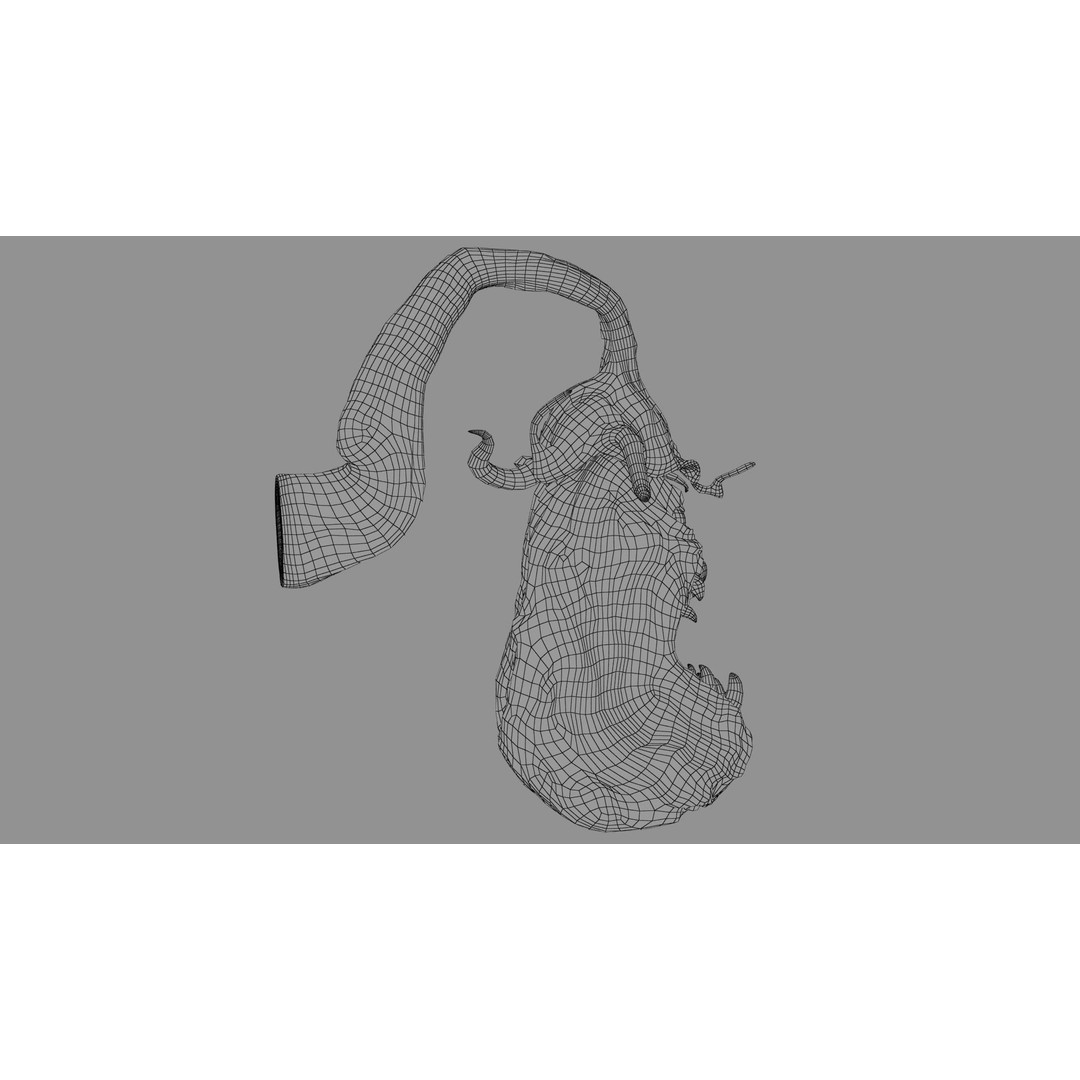 Creepy Eggplant Monster 3D Model – Low Poly PBR Game Asset, FBX - View 19