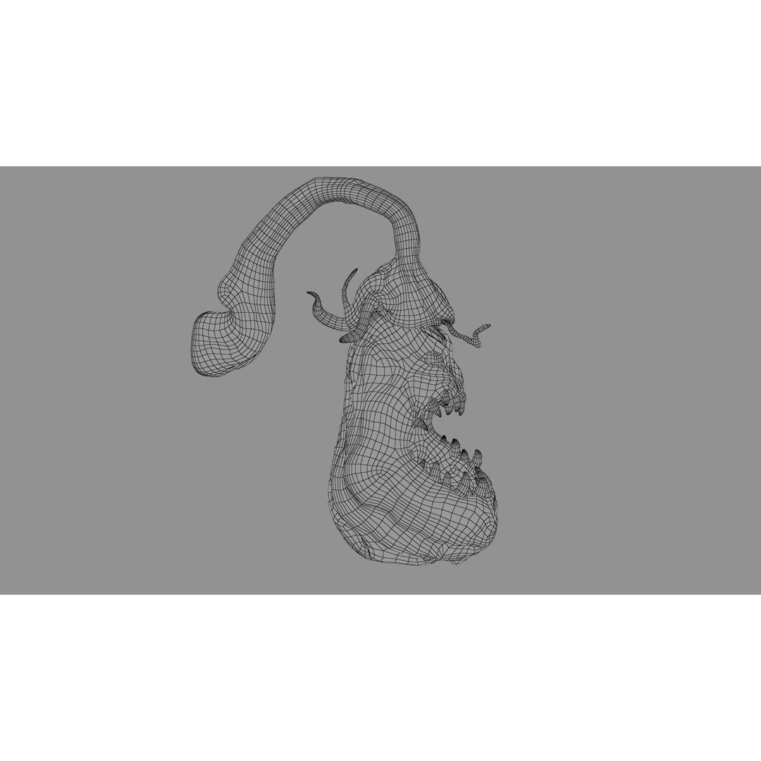 Creepy Eggplant Monster 3D Model – Low Poly PBR Game Asset, FBX - View 20