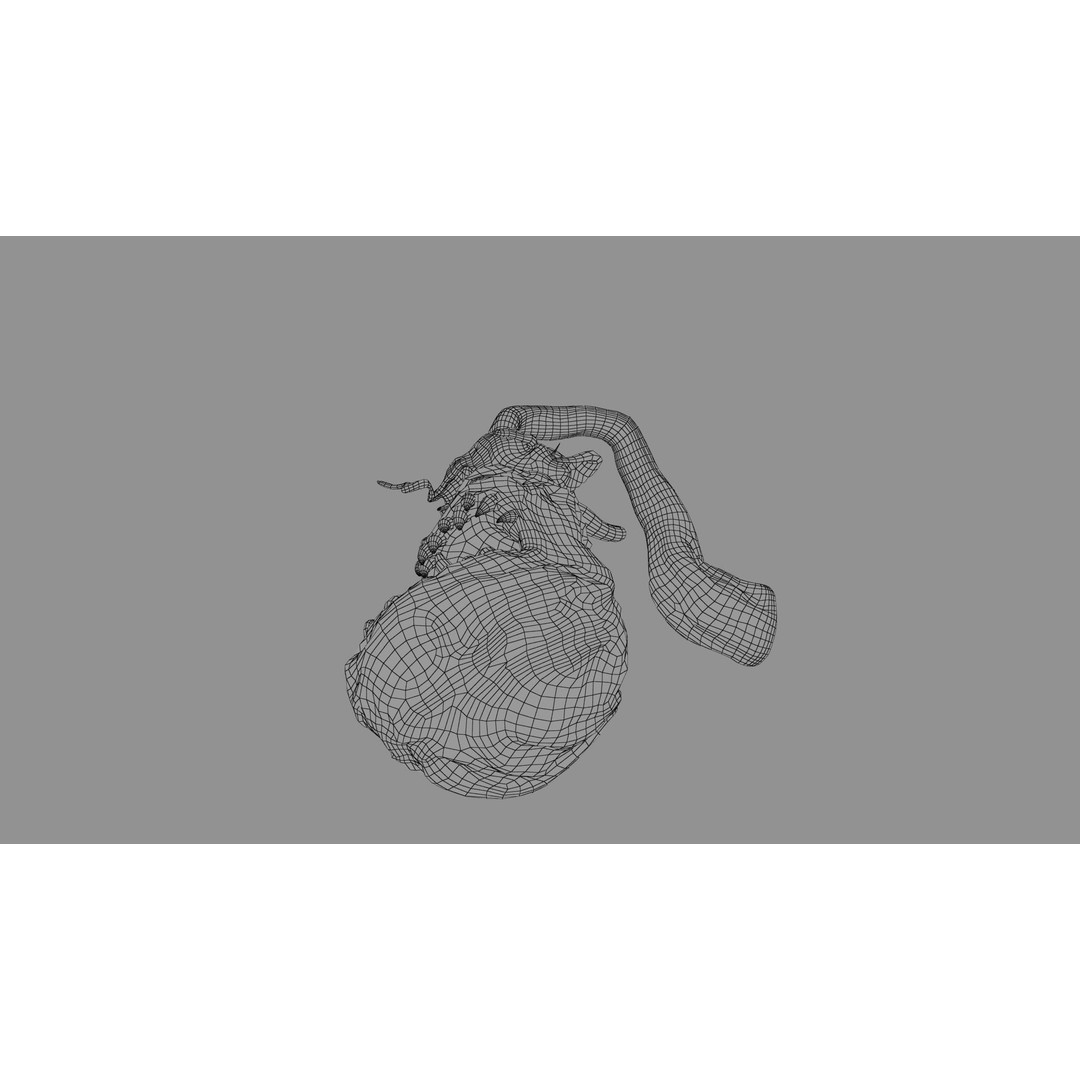 Creepy Eggplant Monster 3D Model – Low Poly PBR Game Asset, FBX - View 25