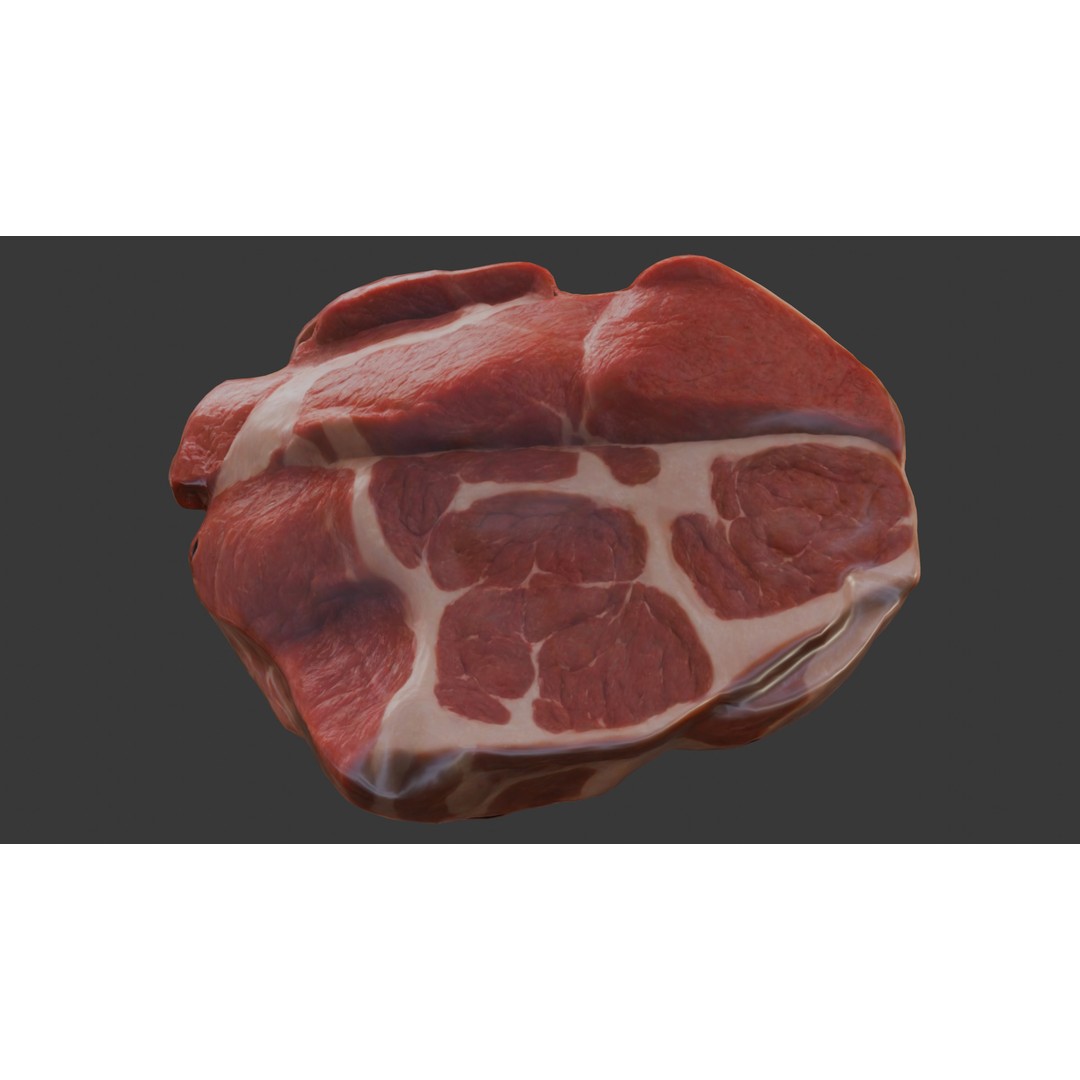 Beef Shoulder 3D Model – Low Poly Game Asset, FBX, PBR Textures - View 11