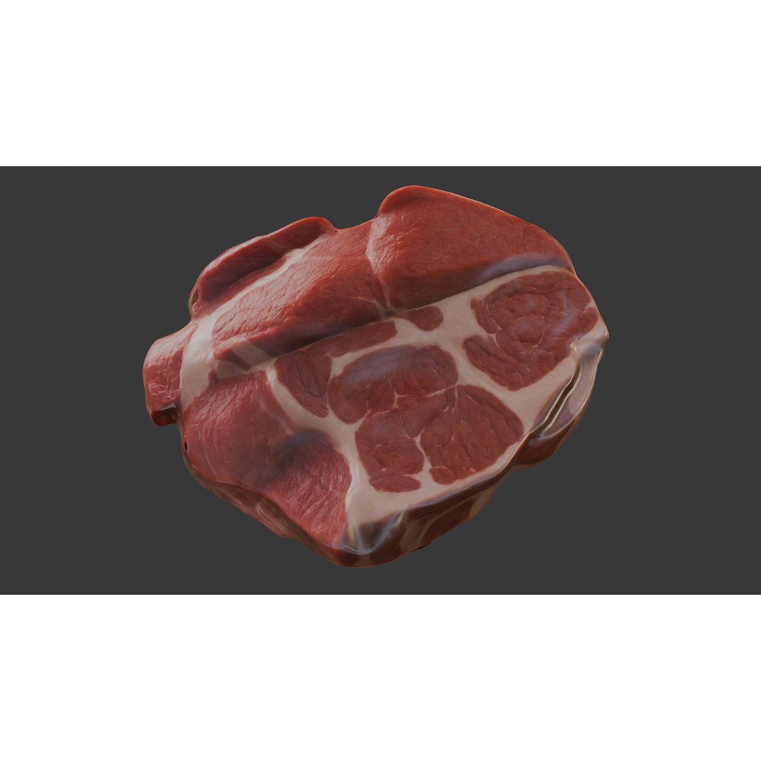 Beef Shoulder 3D Model – Low Poly Game Asset, FBX, PBR Textures - View 12