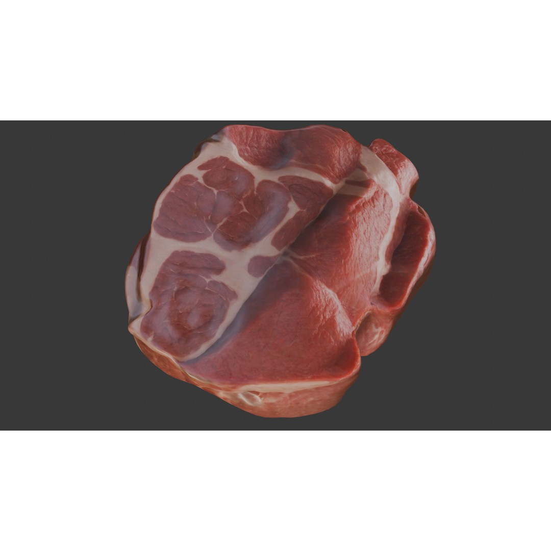 Beef Shoulder 3D Model – Low Poly Game Asset, FBX, PBR Textures - View 13