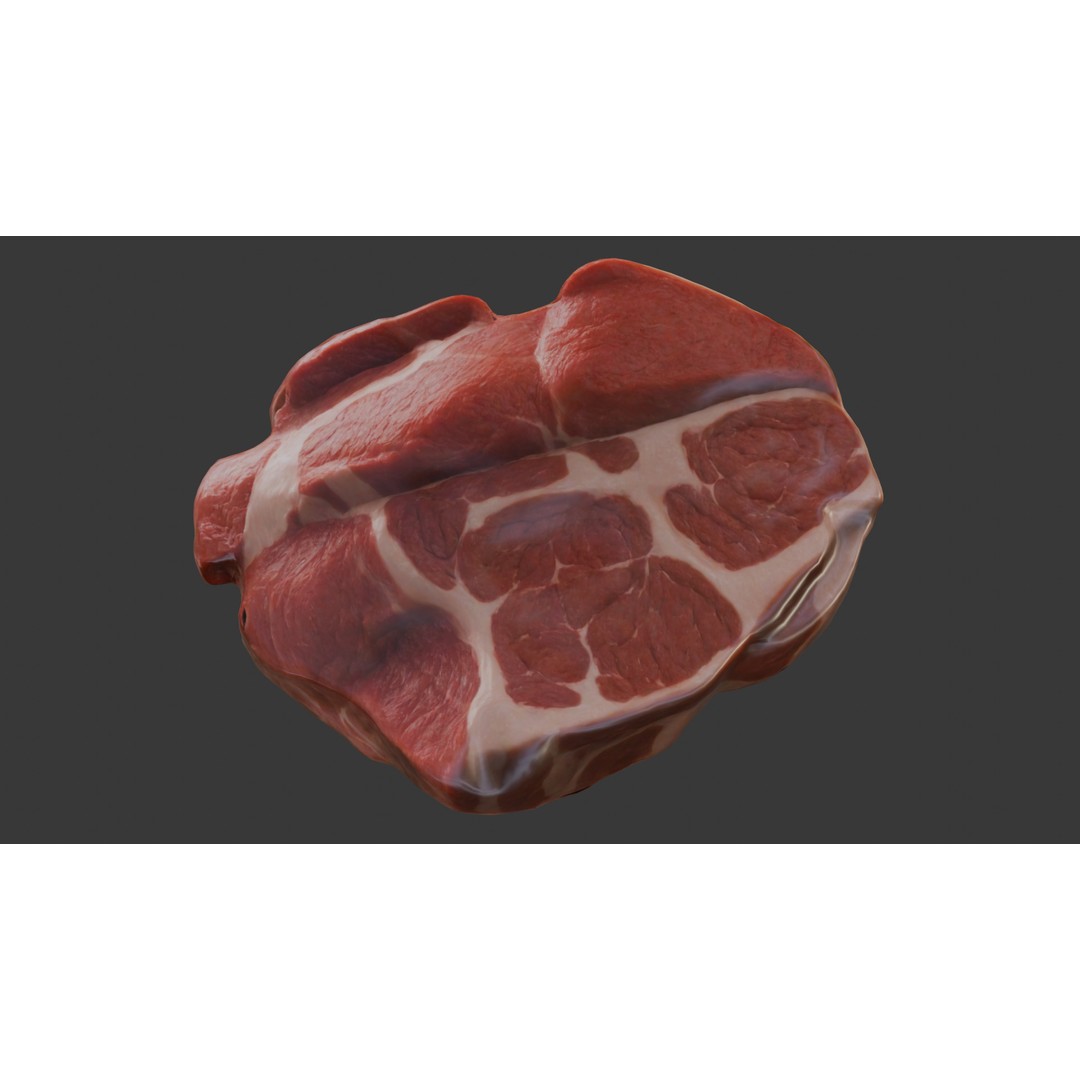 Beef Shoulder 3D Model – Low Poly Game Asset, FBX, PBR Textures - View 14