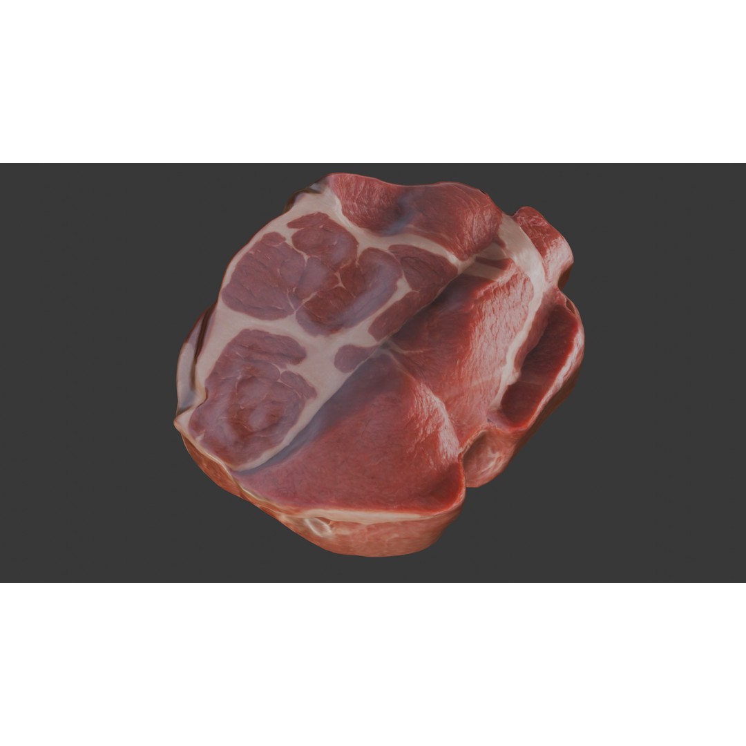 Beef Shoulder 3D Model – Low Poly Game Asset, FBX, PBR Textures - View 15