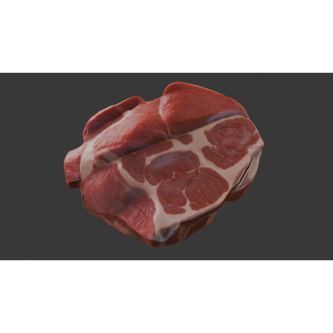 Beef Shoulder 3D Model – Low Poly Game Asset, FBX, PBR Textures - View 16