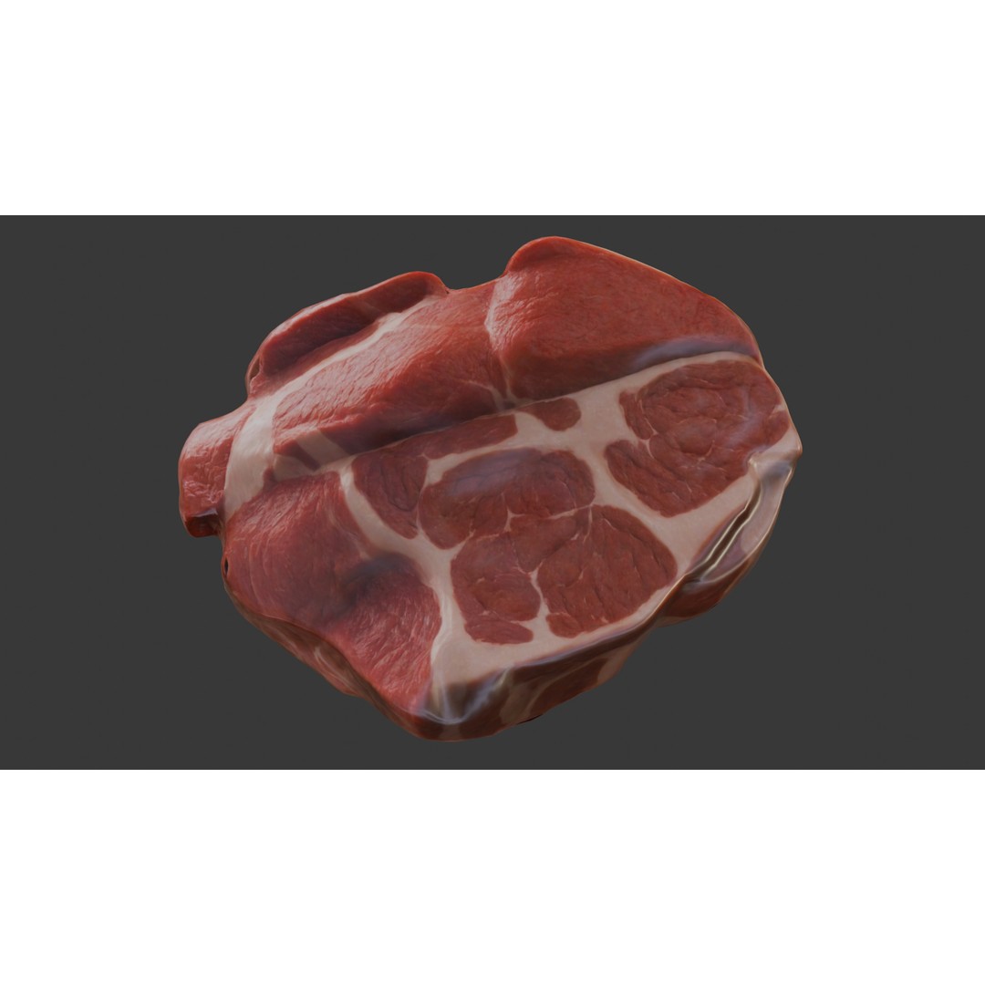Beef Shoulder 3D Model – Low Poly Game Asset, FBX, PBR Textures - View 17
