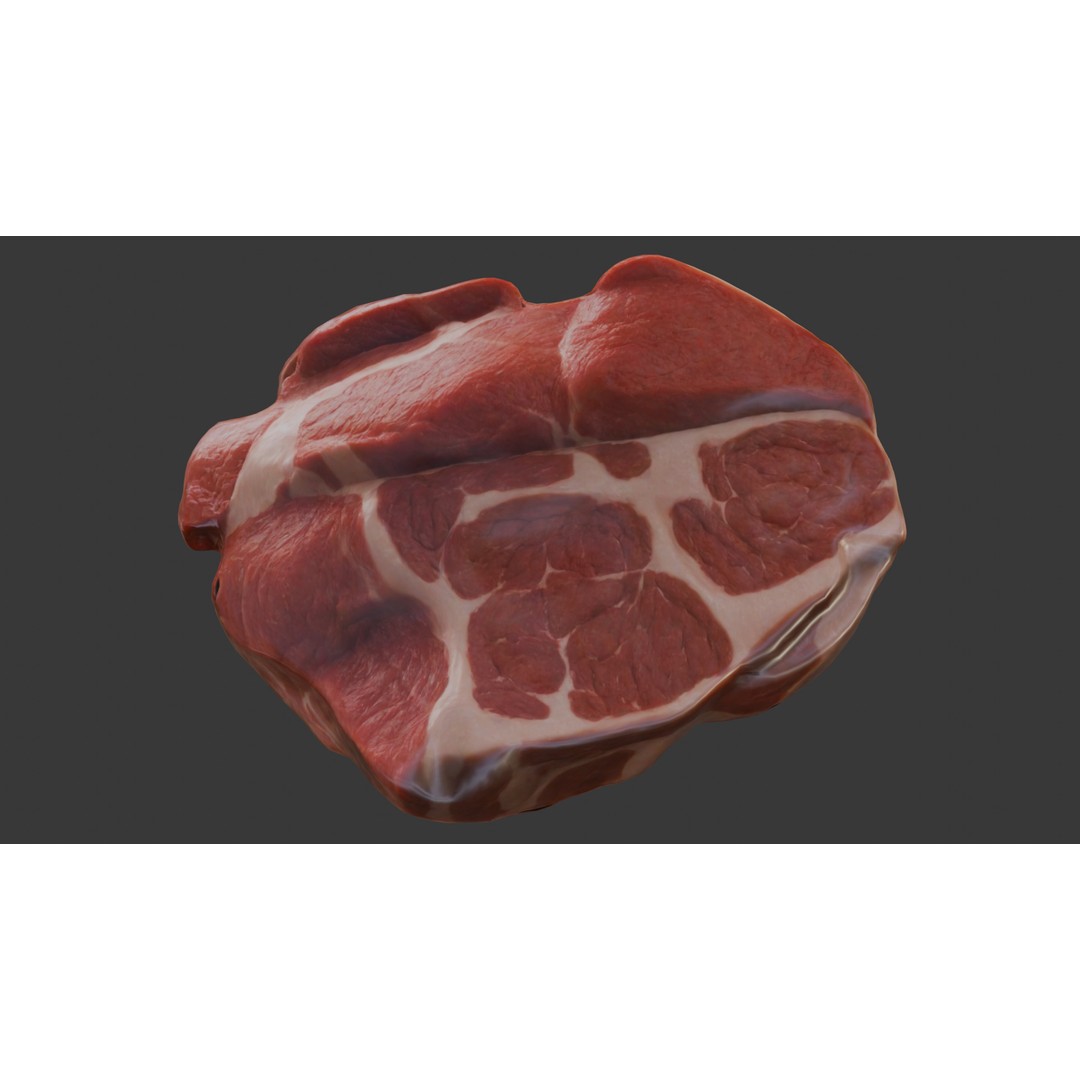 Beef Shoulder 3D Model – Low Poly Game Asset, FBX, PBR Textures - View 18