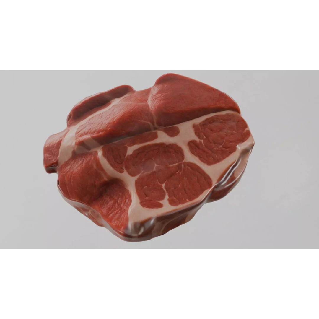 Beef Shoulder 3D Model – Low Poly Game Asset, FBX, PBR Textures - View 2
