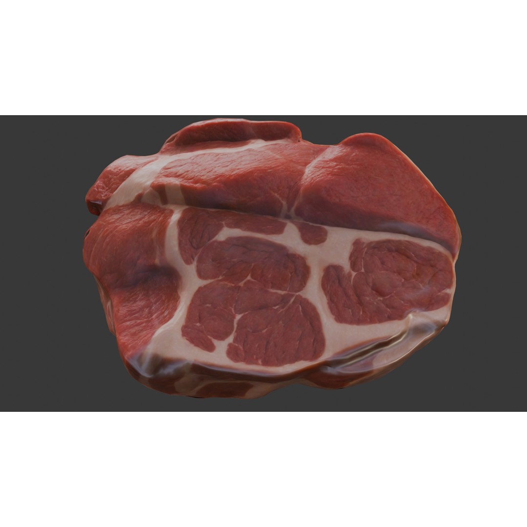 Beef Shoulder 3D Model – Low Poly Game Asset, FBX, PBR Textures - View 21
