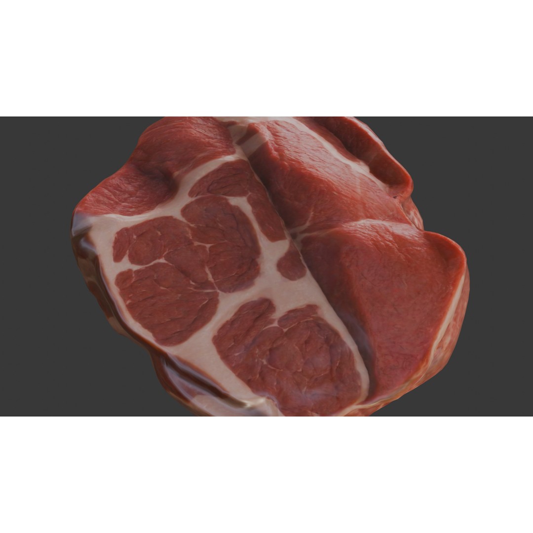 Beef Shoulder 3D Model – Low Poly Game Asset, FBX, PBR Textures - View 22