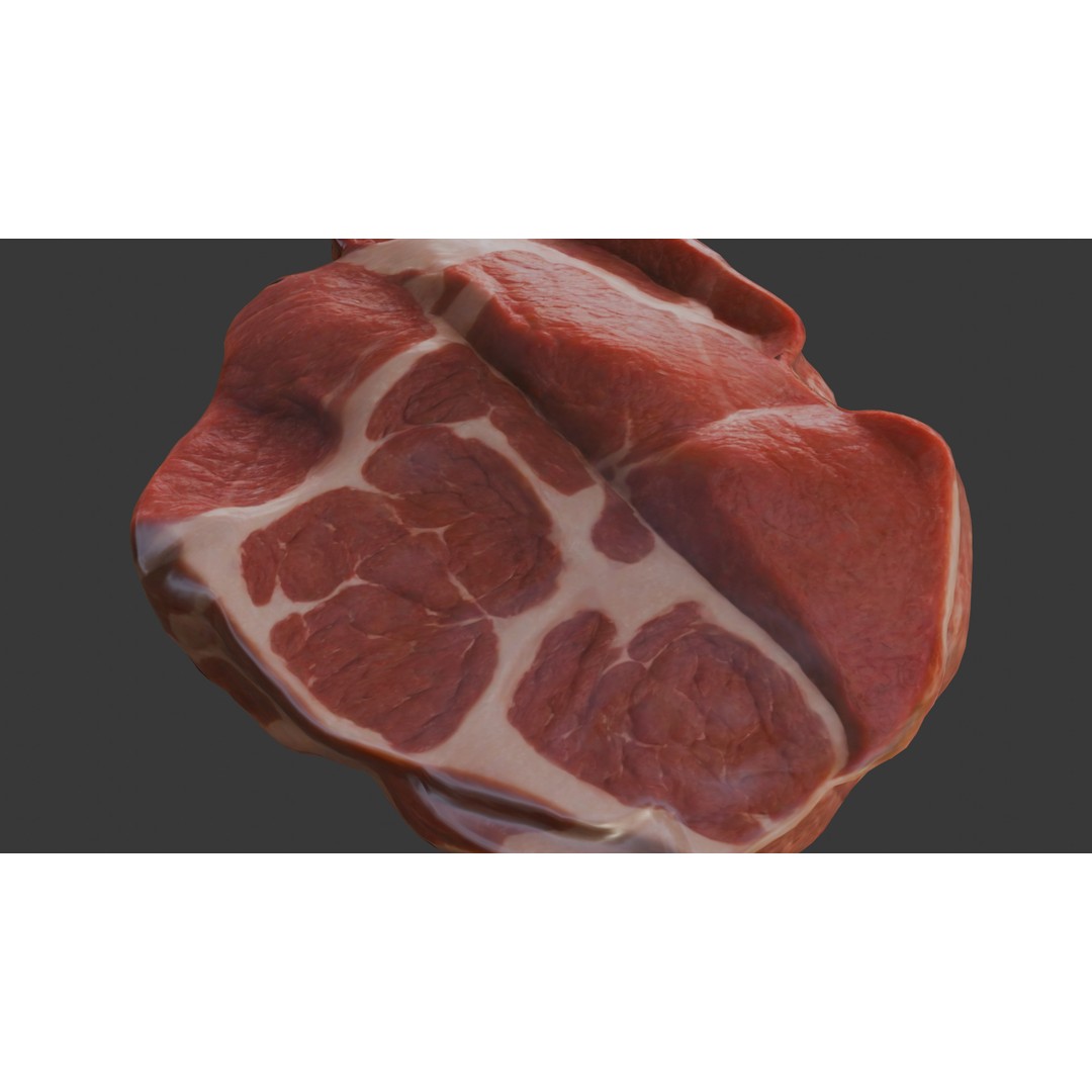 Beef Shoulder 3D Model – Low Poly Game Asset, FBX, PBR Textures - View 23