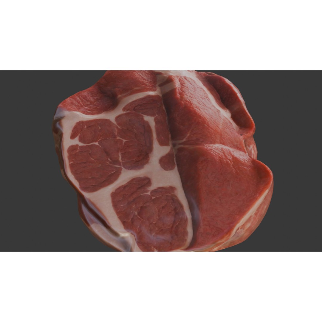 Beef Shoulder 3D Model – Low Poly Game Asset, FBX, PBR Textures - View 24