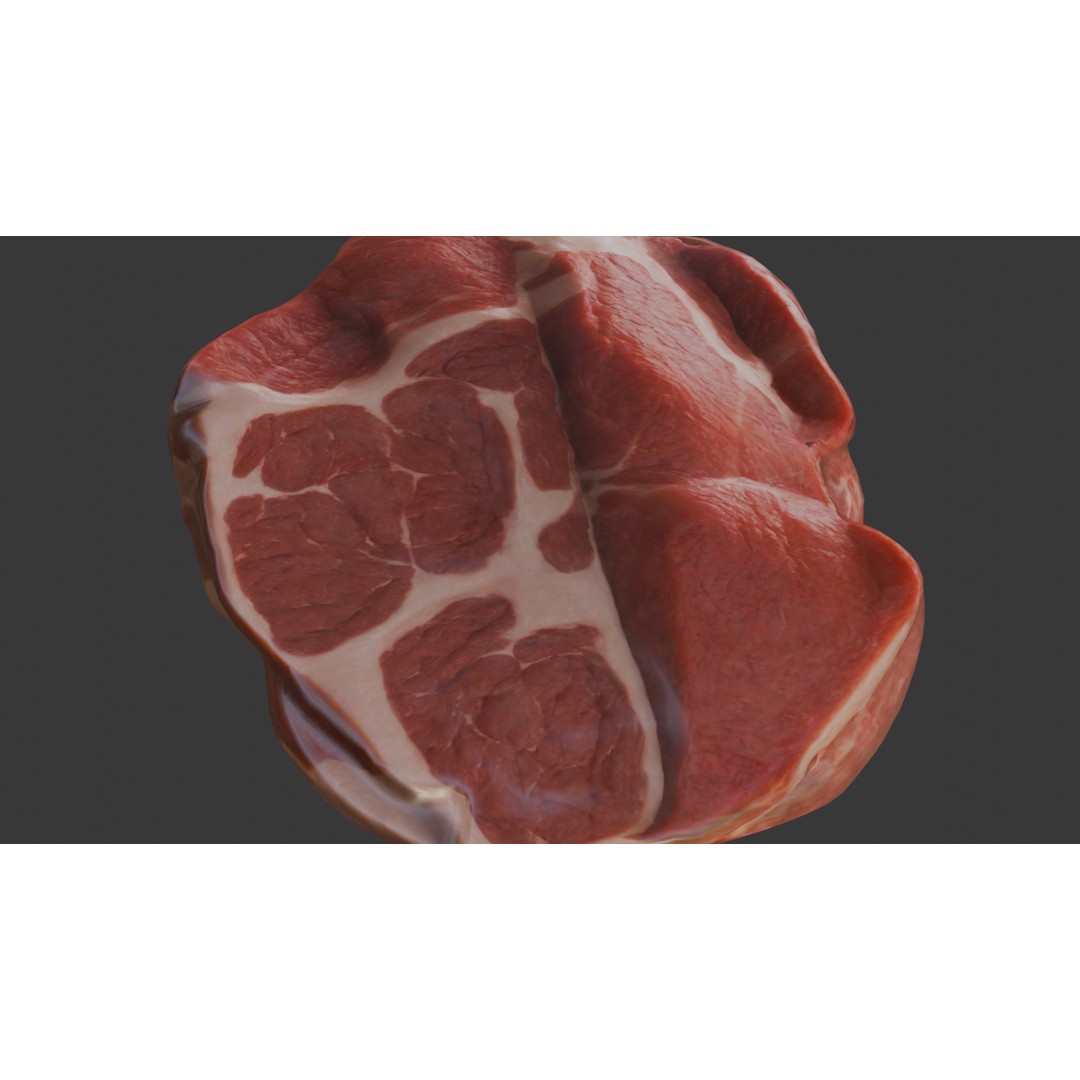 Beef Shoulder 3D Model – Low Poly Game Asset, FBX, PBR Textures - View 25
