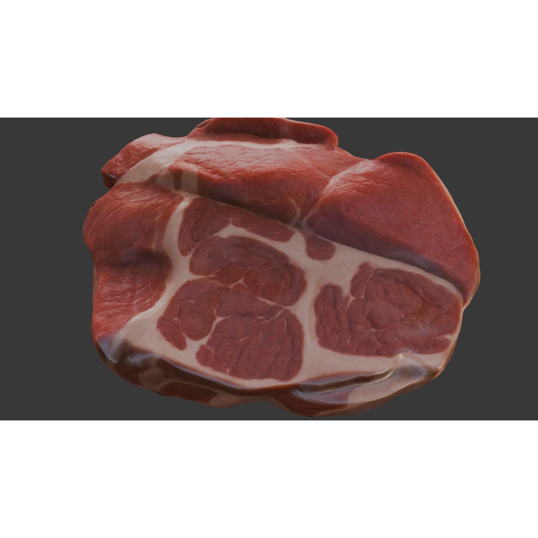 Beef Shoulder 3D Model – Low Poly Game Asset, FBX, PBR Textures - View 26
