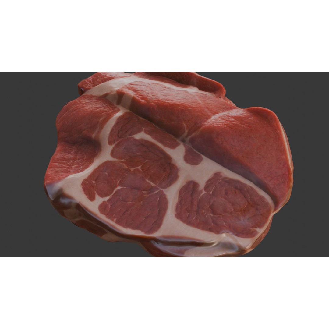 Beef Shoulder 3D Model – Low Poly Game Asset, FBX, PBR Textures - View 27