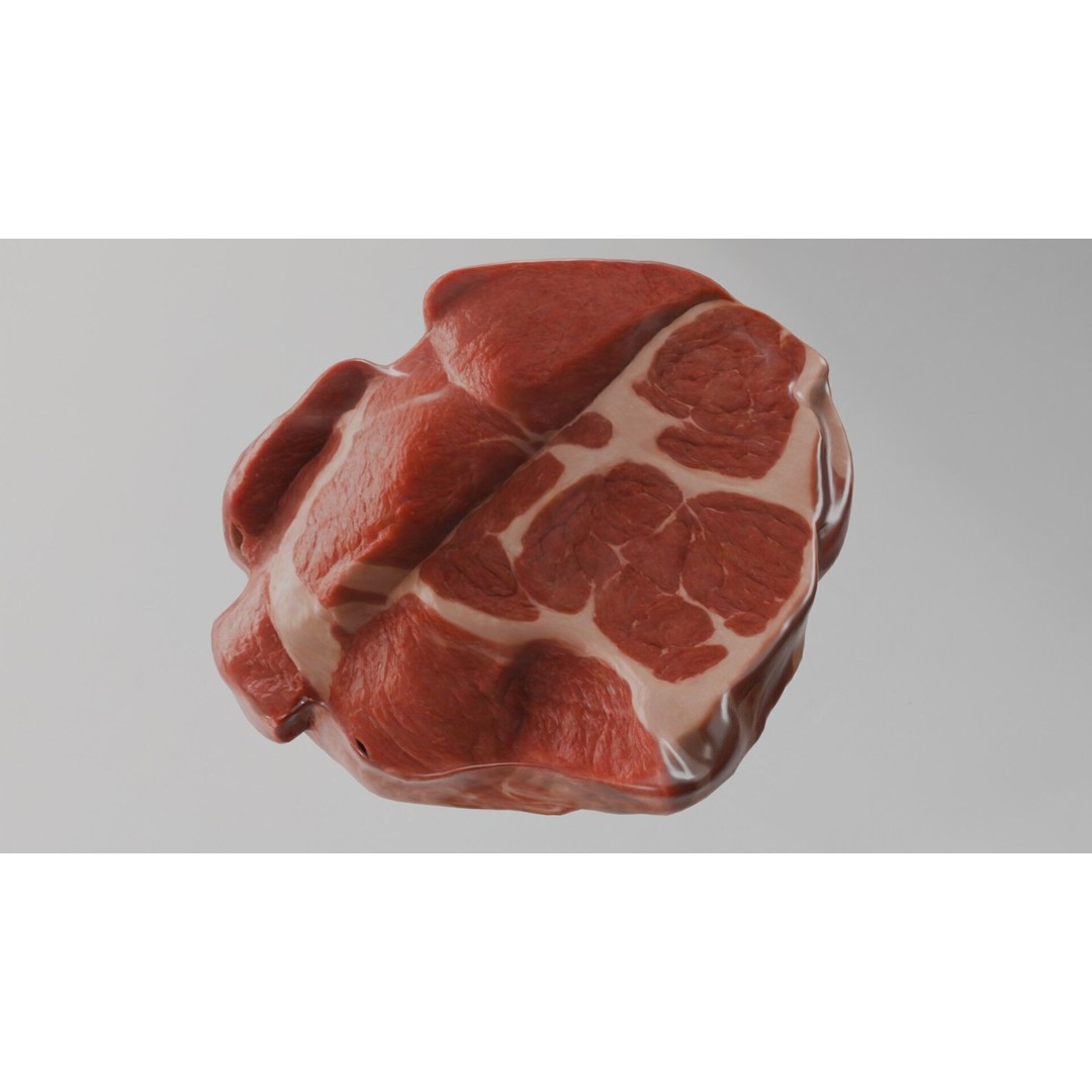 Beef Shoulder 3D Model – Low Poly Game Asset, FBX, PBR Textures - View 4