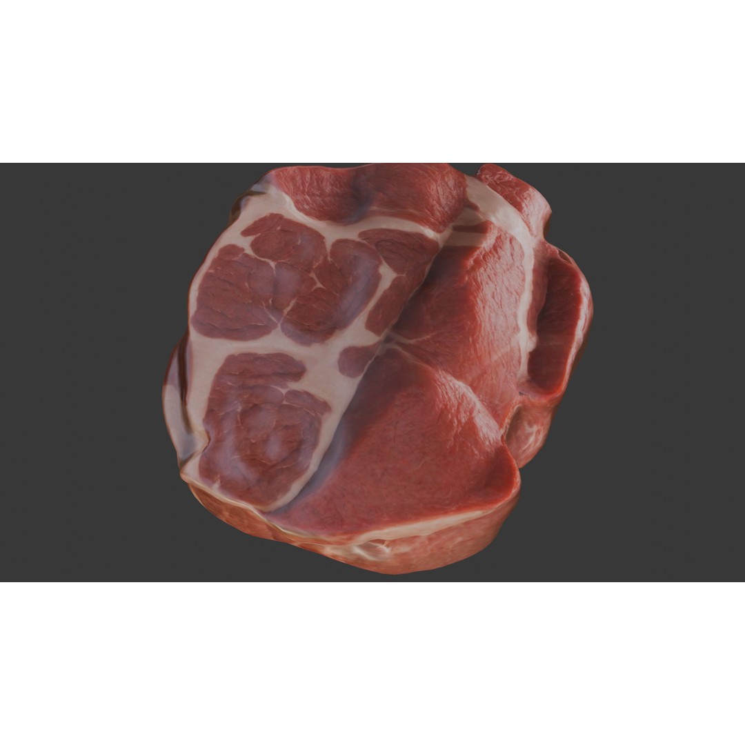 Beef Shoulder 3D Model – Low Poly Game Asset, FBX, PBR Textures - View 6