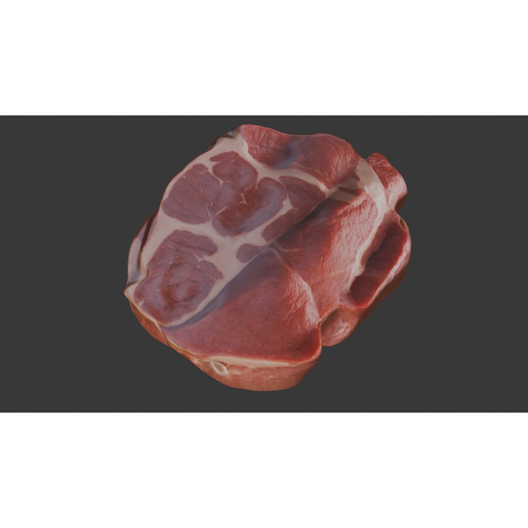 Beef Shoulder 3D Model – Low Poly Game Asset, FBX, PBR Textures - View 7