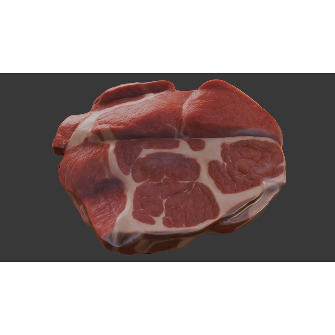 Beef Shoulder 3D Model – Low Poly Game Asset, FBX, PBR Textures - View 8