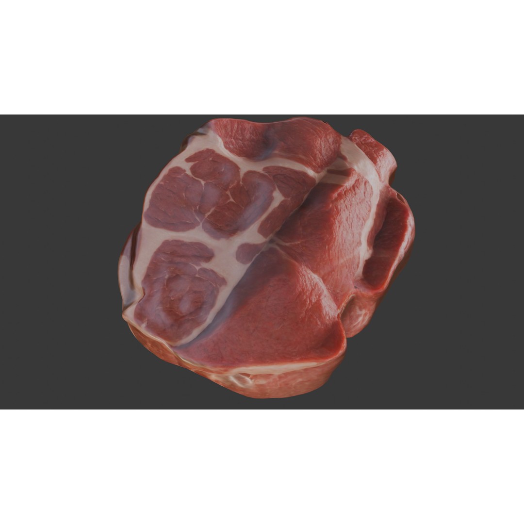Beef Shoulder 3D Model – Low Poly Game Asset, FBX, PBR Textures - View 9