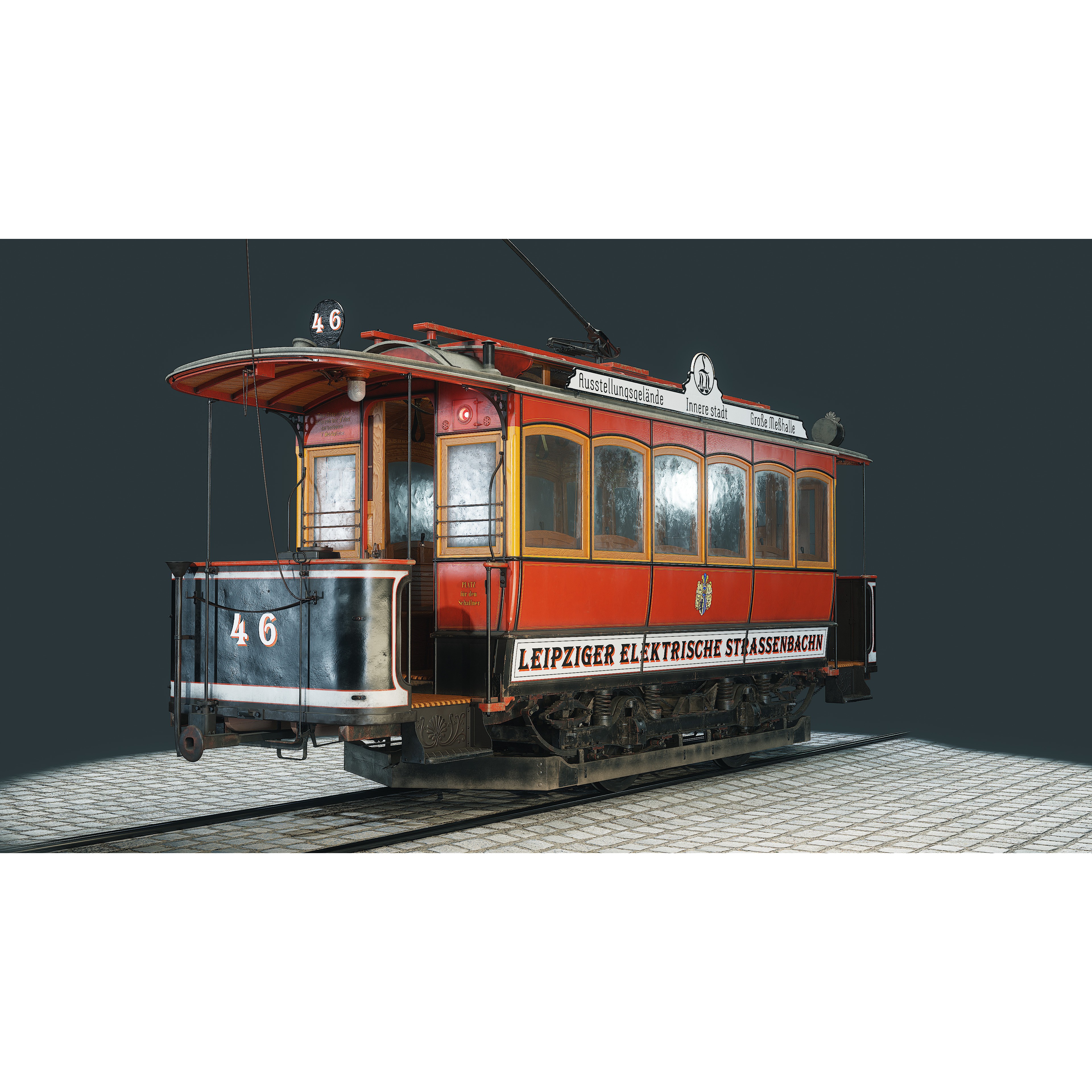 Herbrand VN 125 Tram - Low-Poly Game-Ready 3D Model - View 12