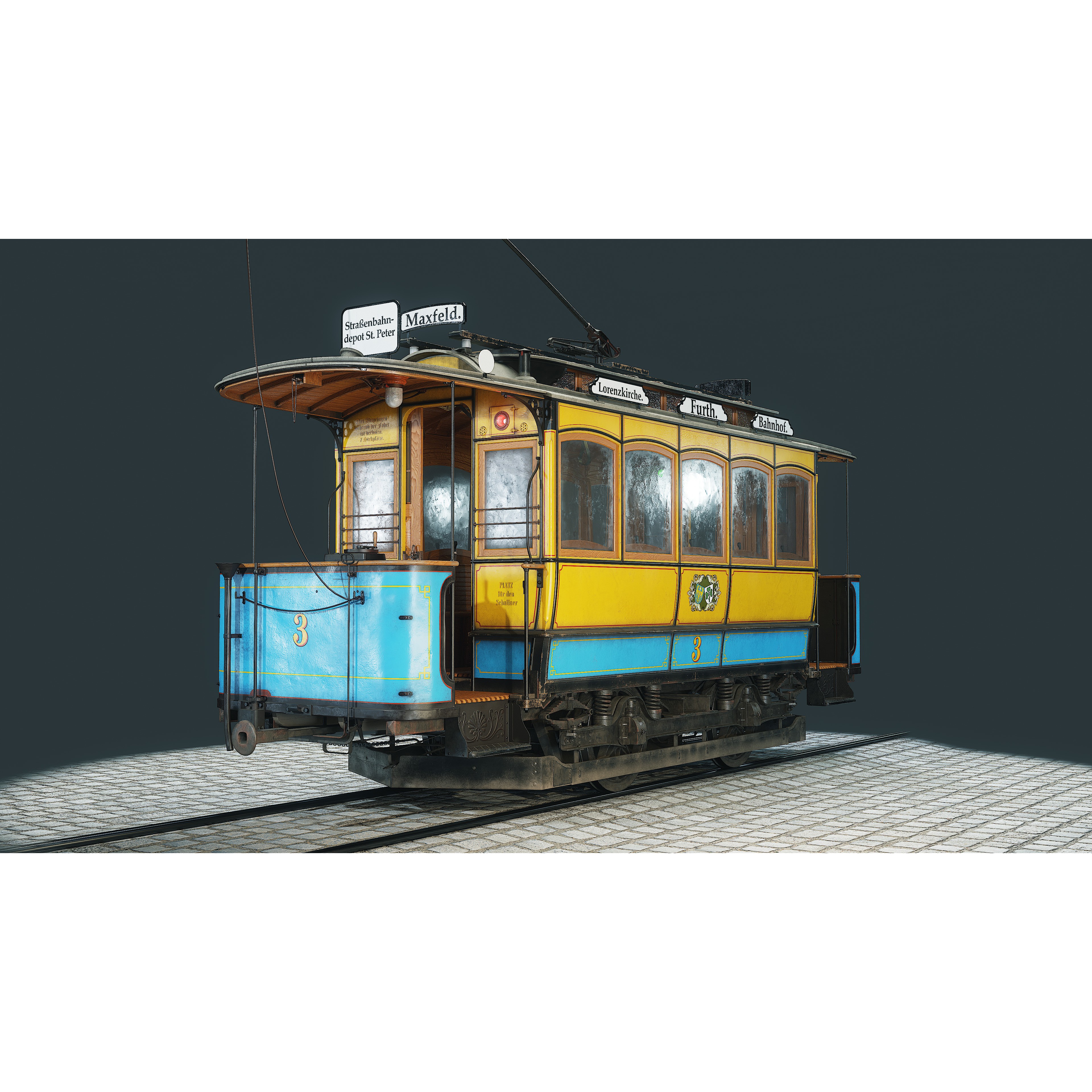 Herbrand VN 125 Tram - Low-Poly Game-Ready 3D Model - View 14
