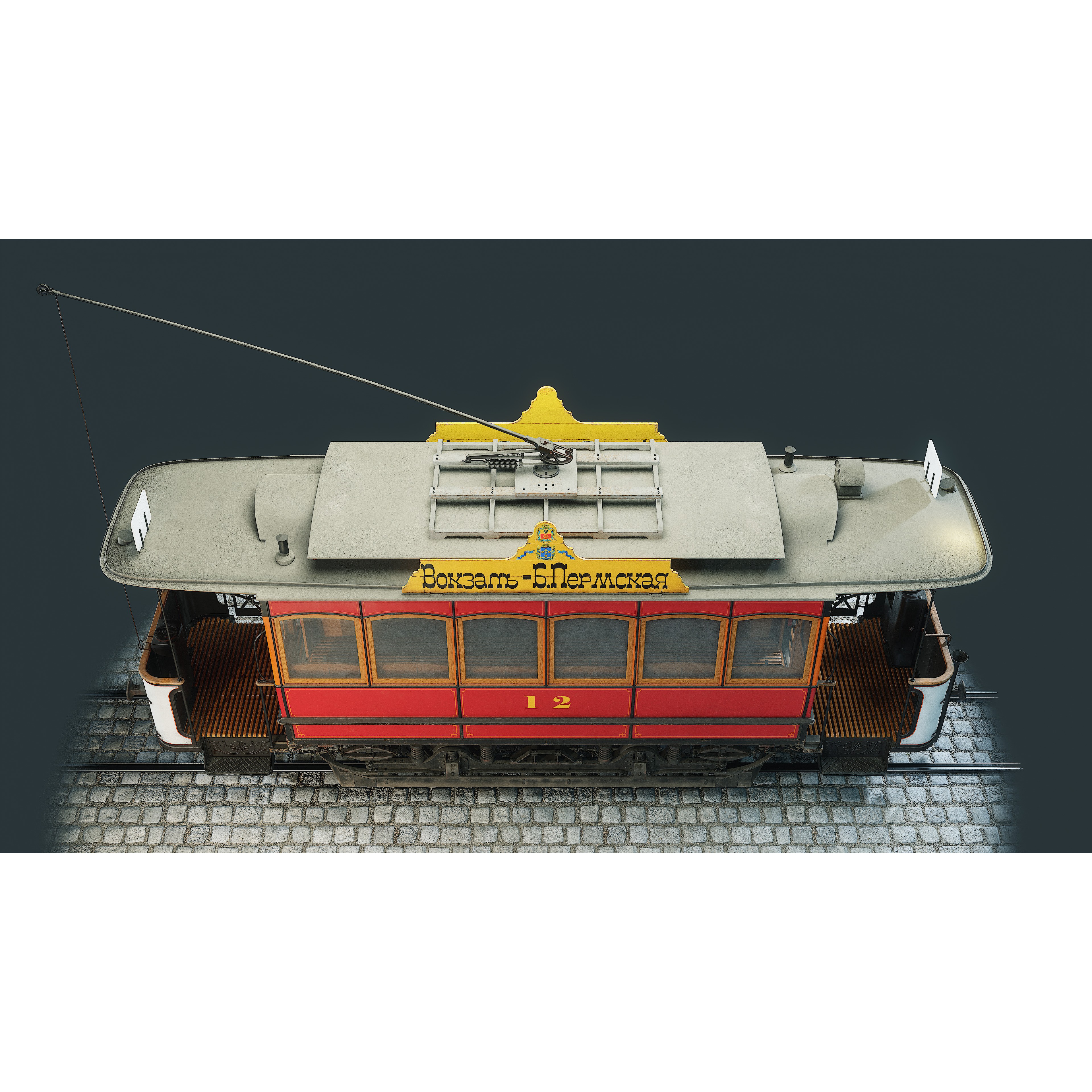 Herbrand VN 125 Tram - Low-Poly Game-Ready 3D Model - View 19