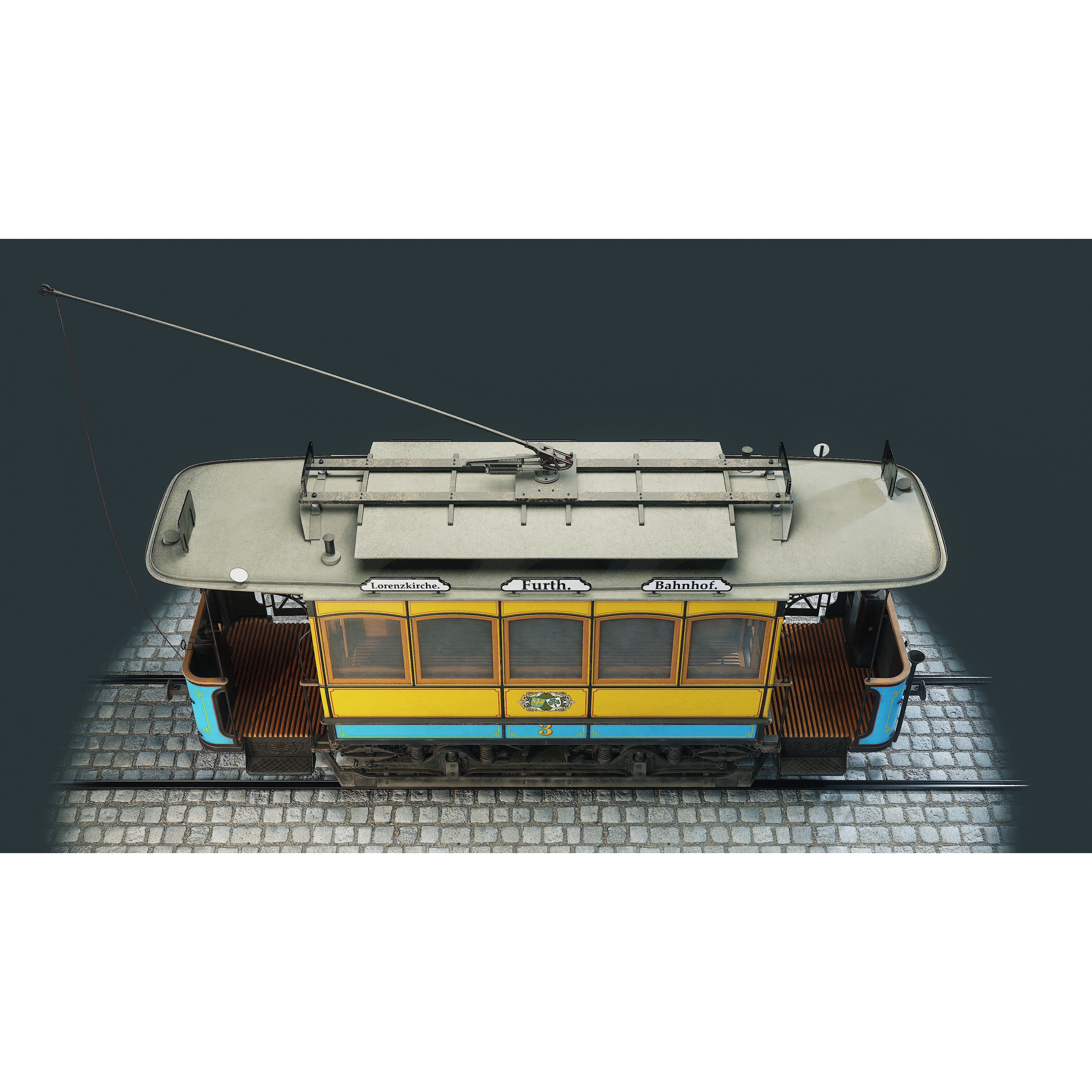 Herbrand VN 125 Tram - Low-Poly Game-Ready 3D Model - View 20