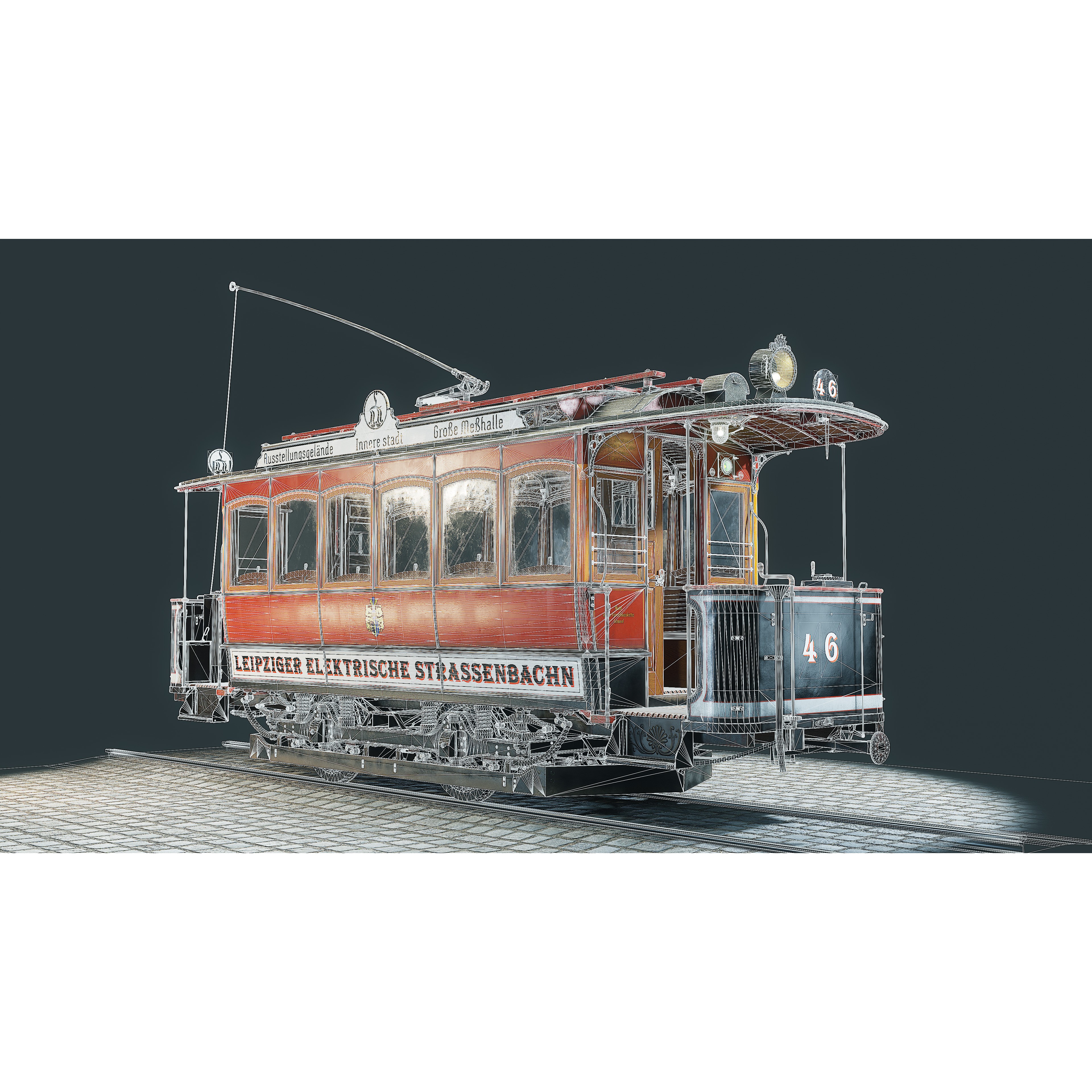 Herbrand VN 125 Tram - Low-Poly Game-Ready 3D Model - View 23
