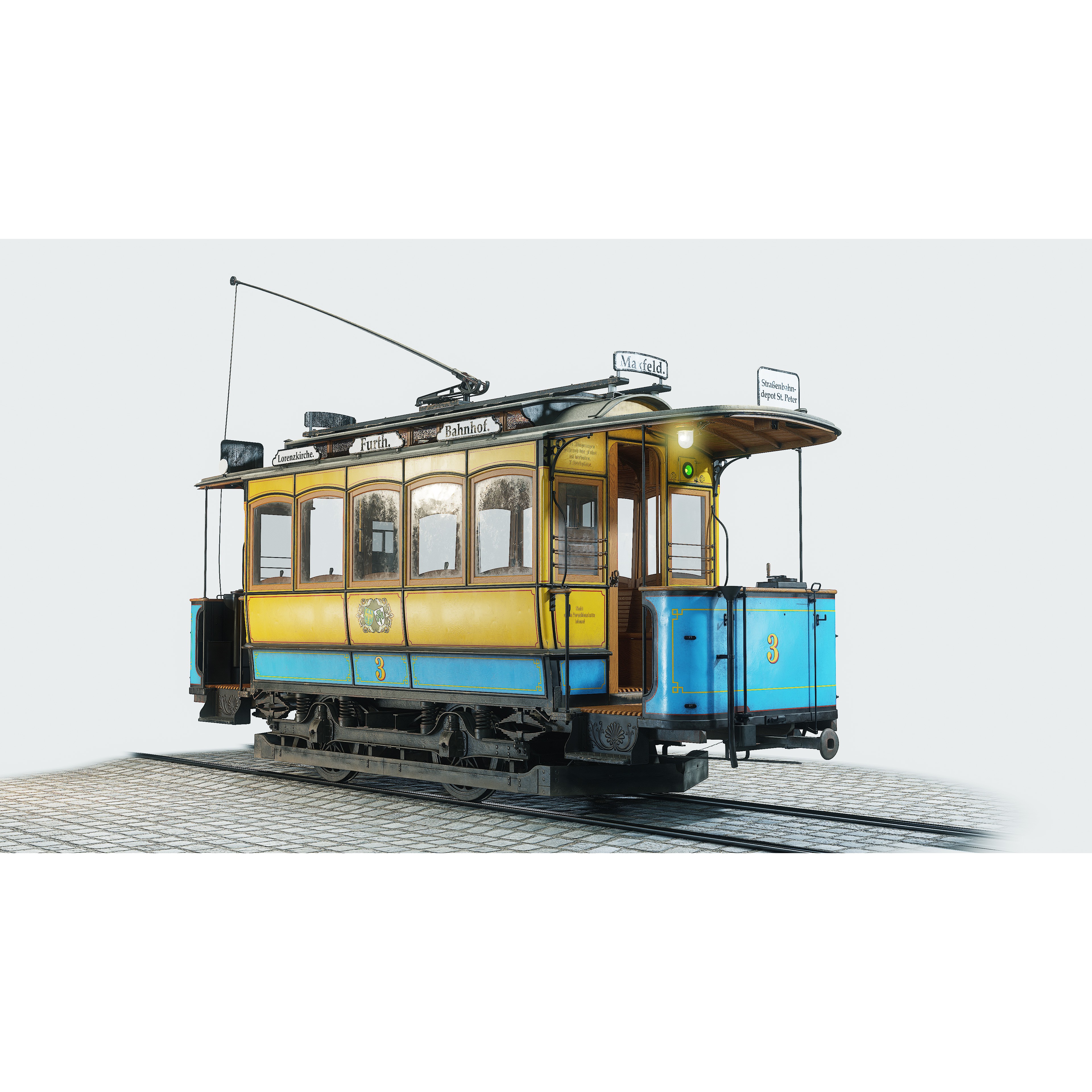 Herbrand VN 125 Tram - Low-Poly Game-Ready 3D Model - View 4