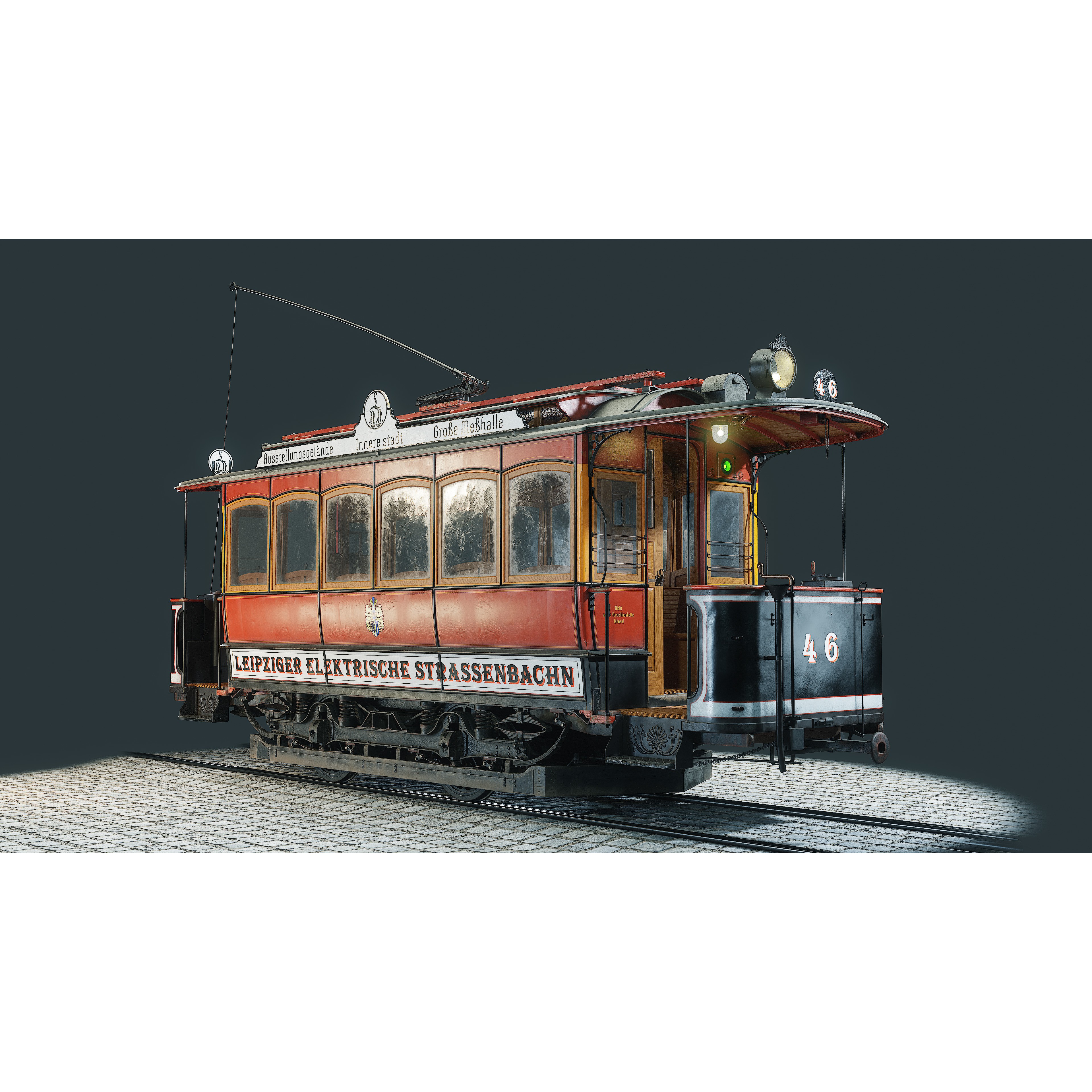 Herbrand VN 125 Tram - Low-Poly Game-Ready 3D Model - View 7