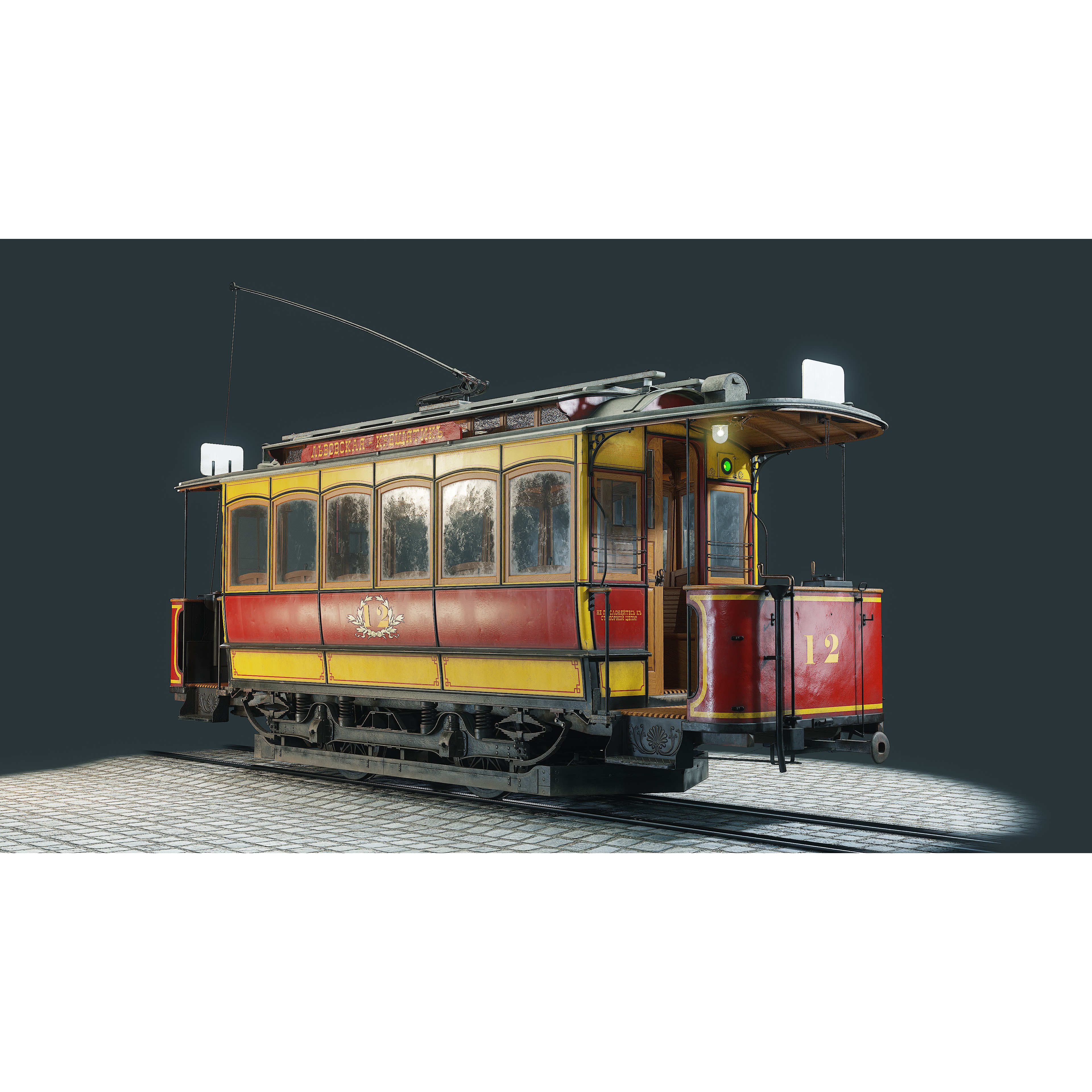 Herbrand VN 125 Tram - Low-Poly Game-Ready 3D Model - View 8