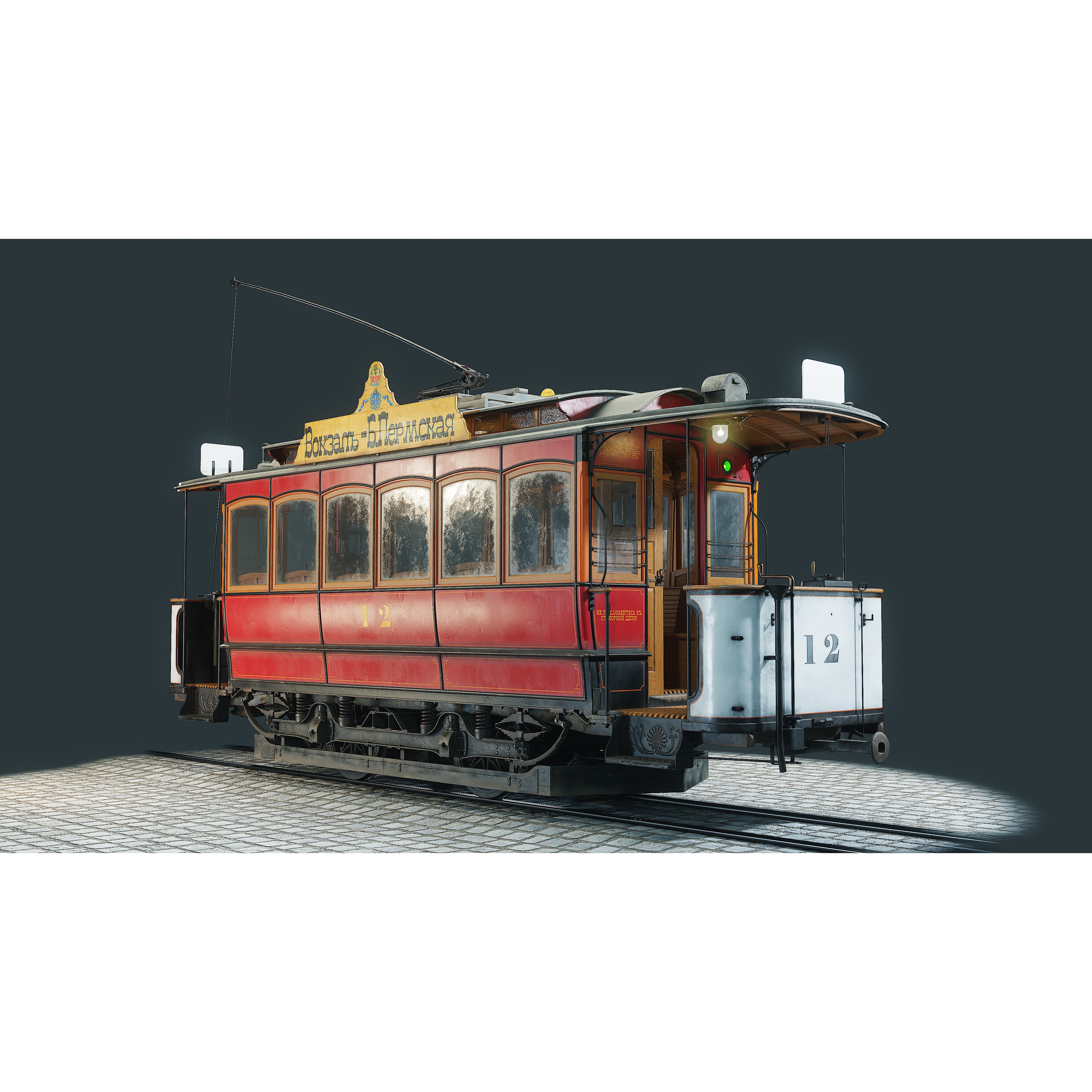 Herbrand VN 125 Tram - Low-Poly Game-Ready 3D Model - View 9