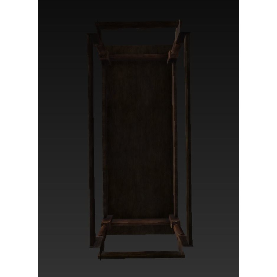 Roman Wooden Food Tables 3D Model – Low Poly Game Asset, FBX - View 6